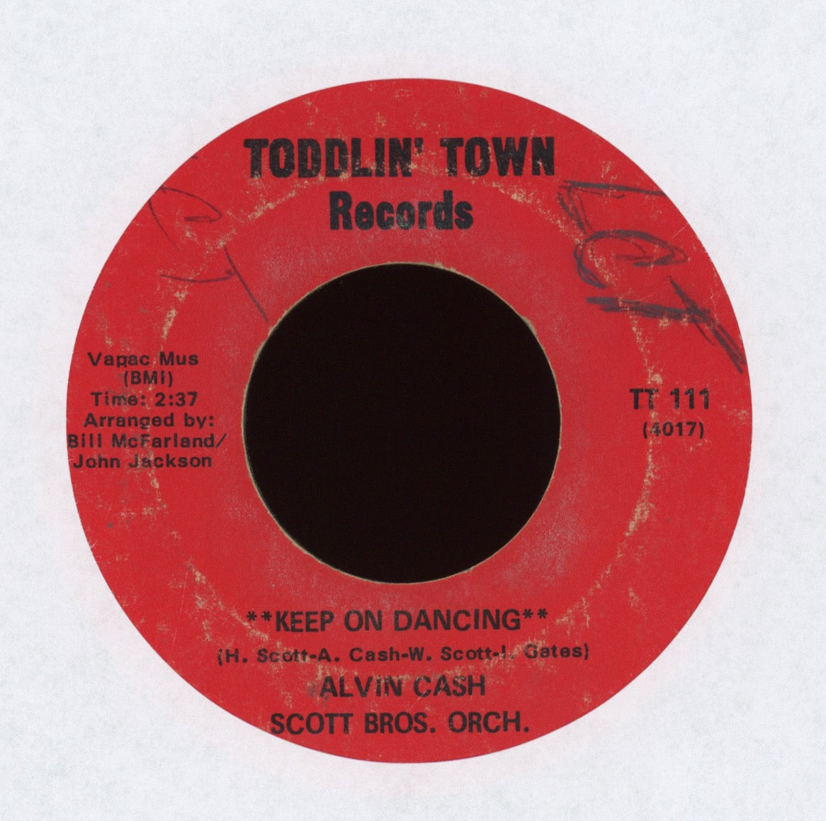 Alvin Cash - Keep On Dancing on Toddlin Town