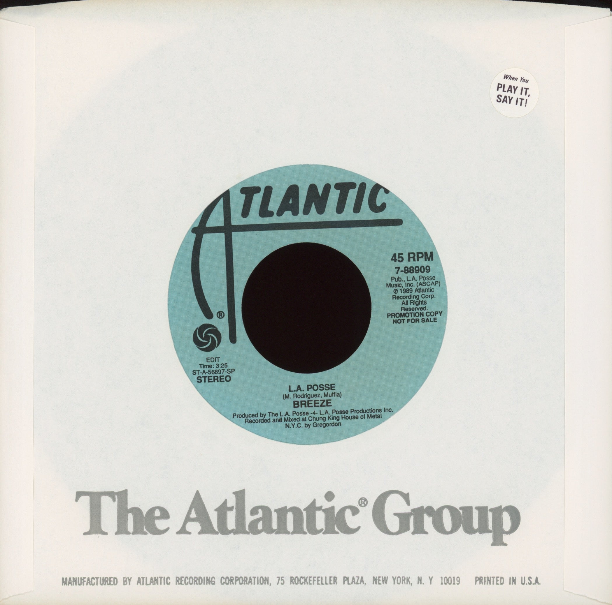 Breeze - L.A. Posse on Atlantic Promo