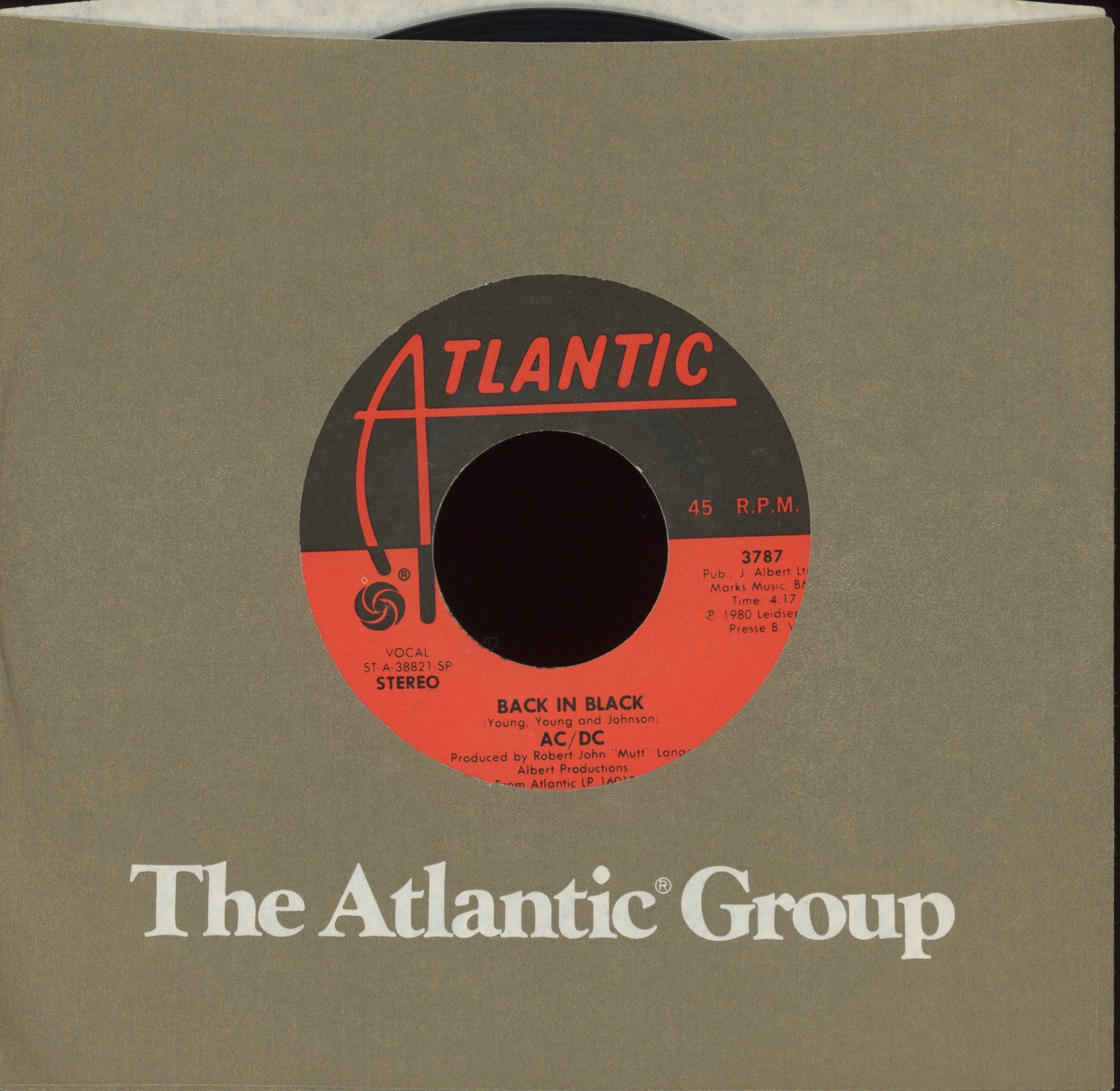 AC/DC - Back In Black on Atlantic