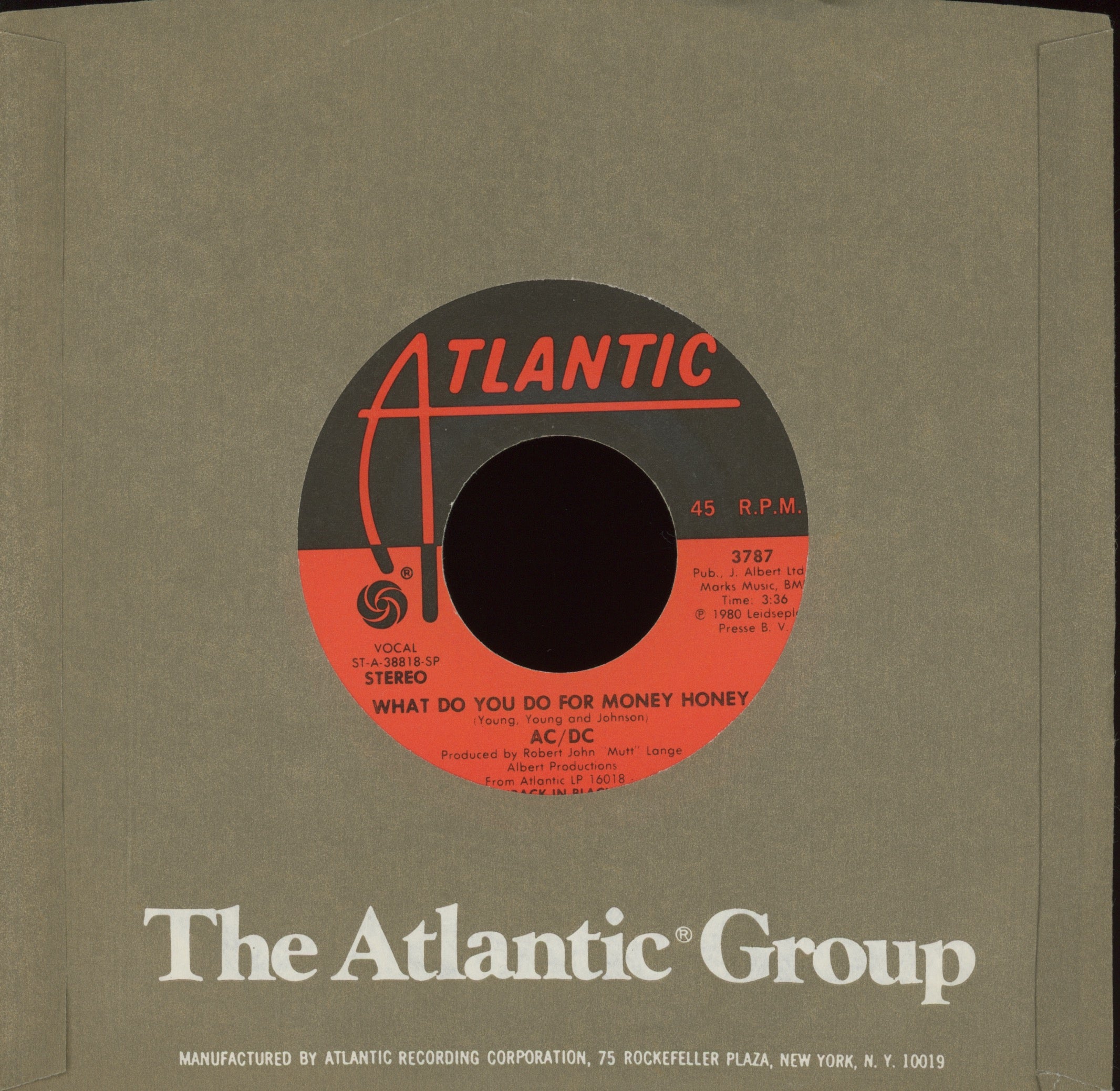 AC/DC - Back In Black on Atlantic