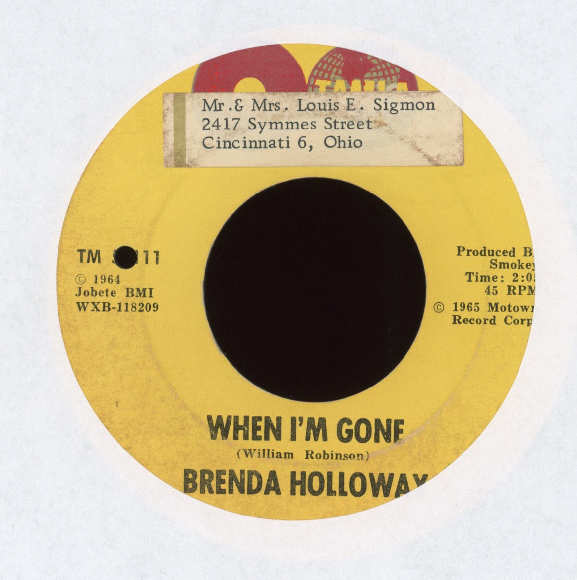 Brenda Holloway - When I'm Gone on Tamla
