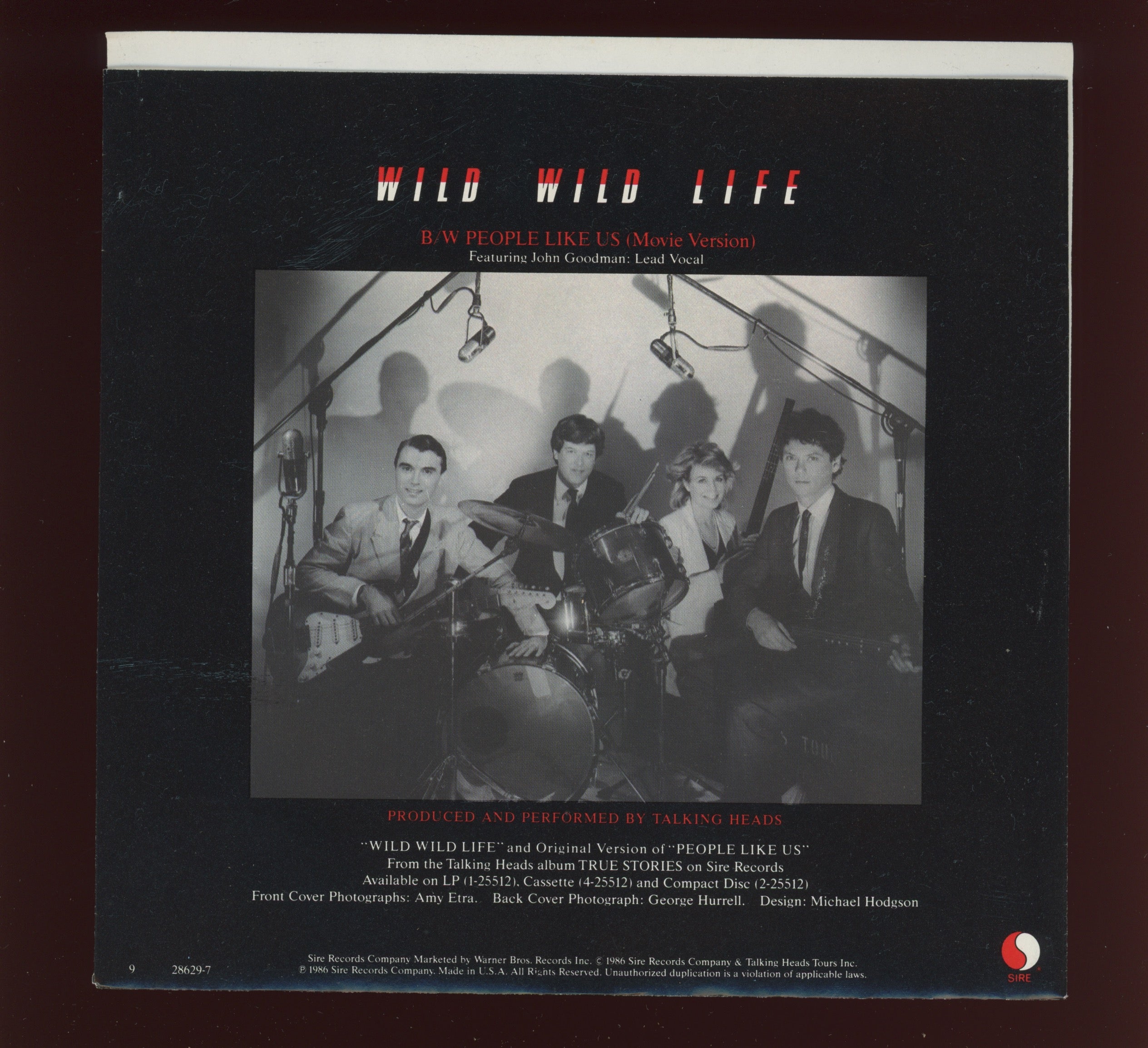 Talking Heads - Wild Wild Life on Sire With Picture Sleeve