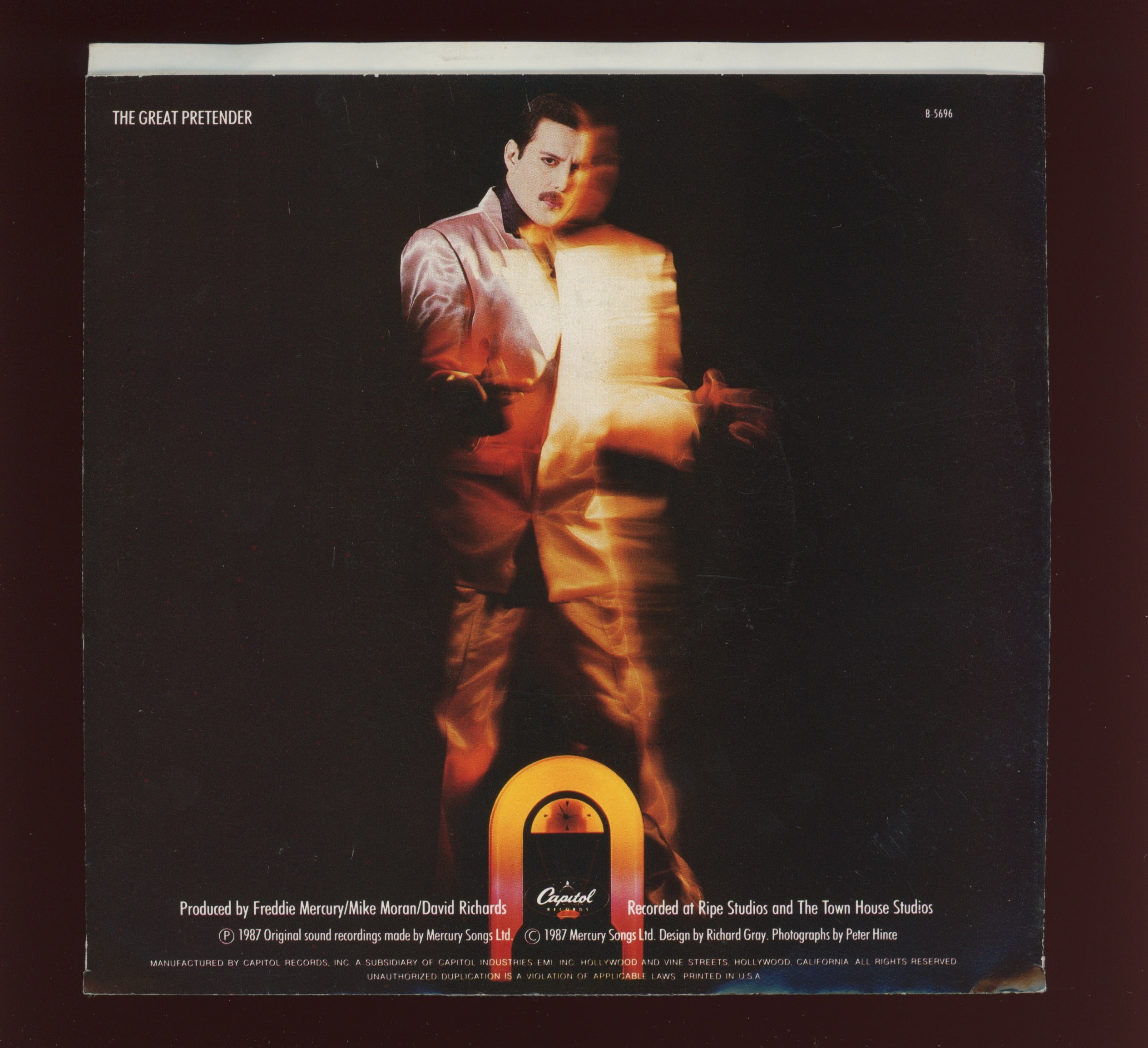 Freddie Mercury - The Great Pretender on Capitol With Picture Sleeve