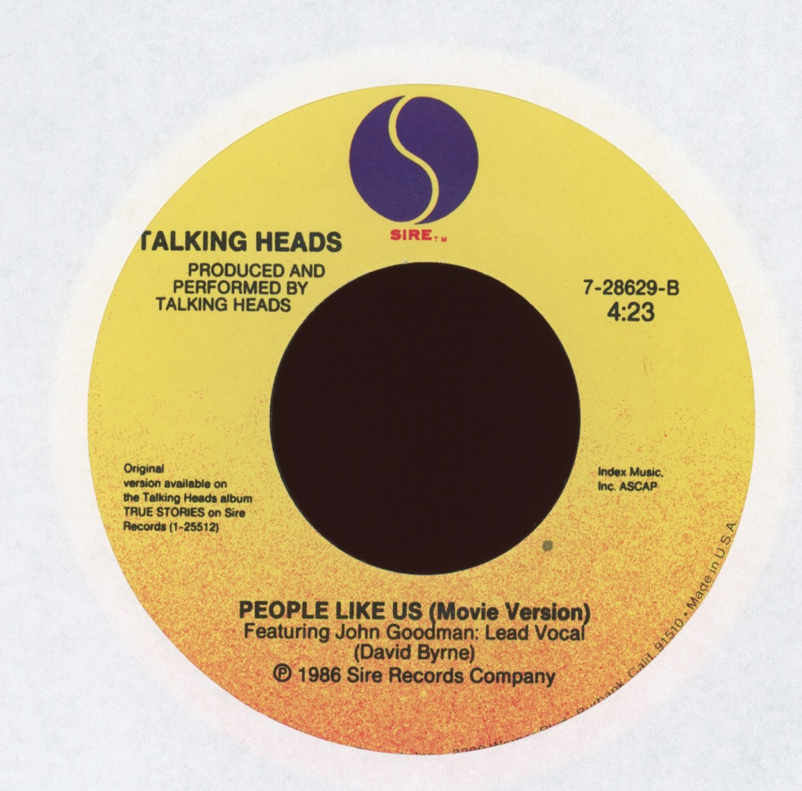 Talking Heads - Wild Wild Life on Sire With Picture Sleeve