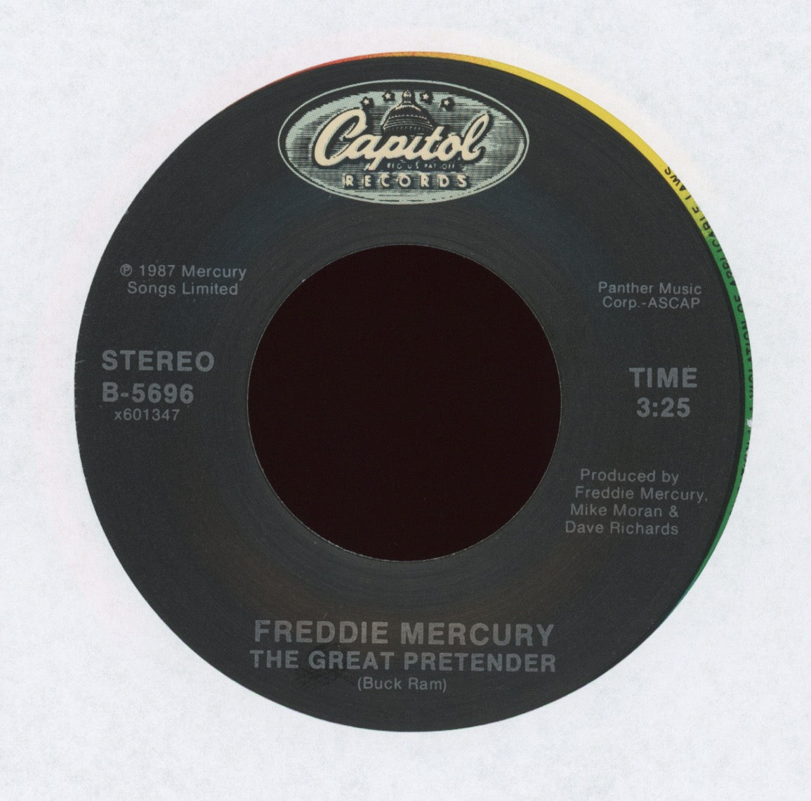 Freddie Mercury - The Great Pretender on Capitol With Picture Sleeve