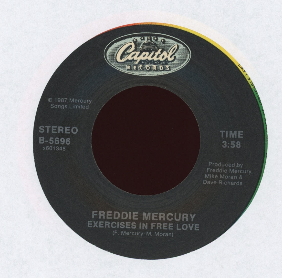 Freddie Mercury - The Great Pretender on Capitol With Picture Sleeve
