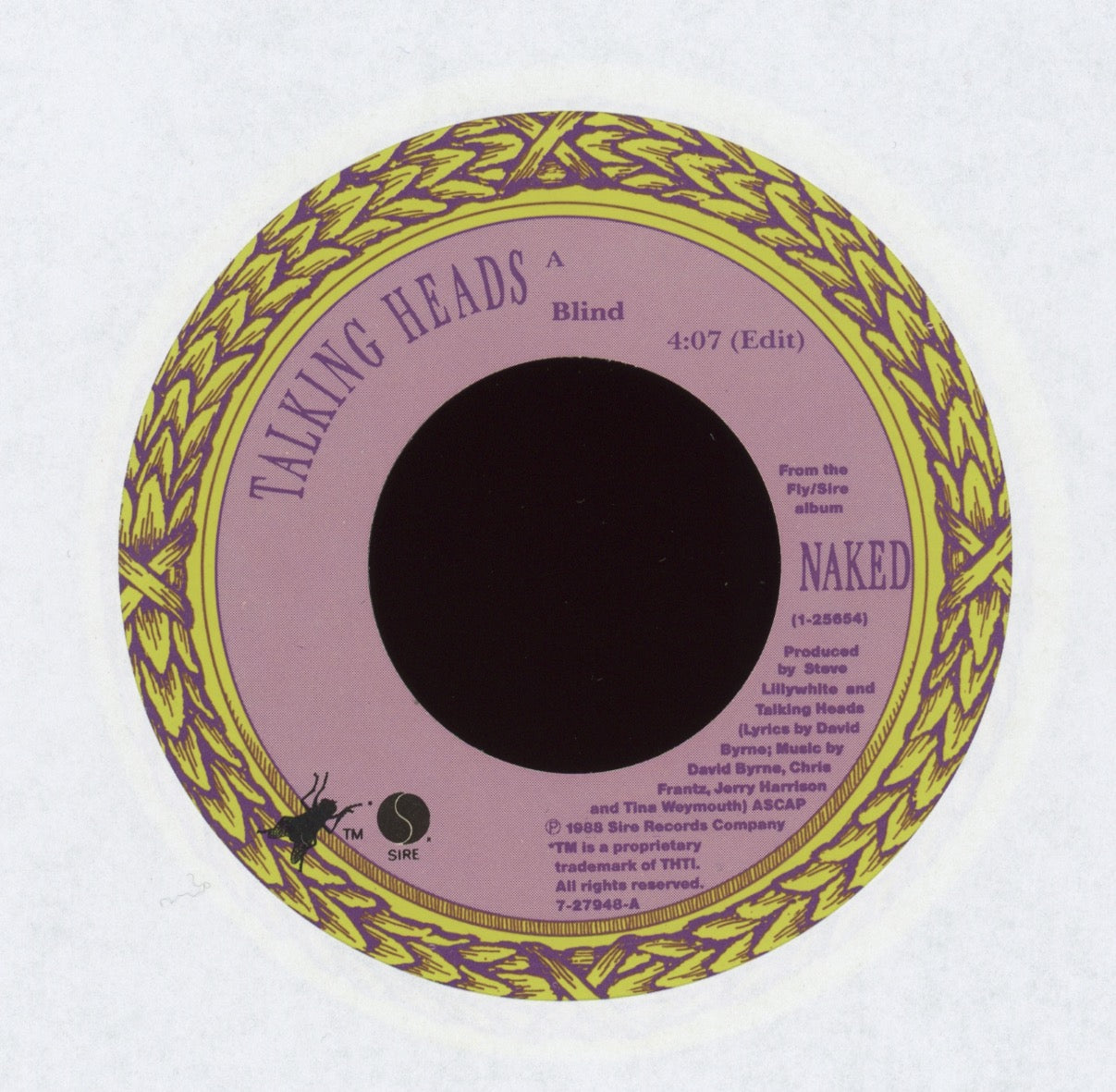 Talking Heads - Blind on Sire With Picture Sleeve