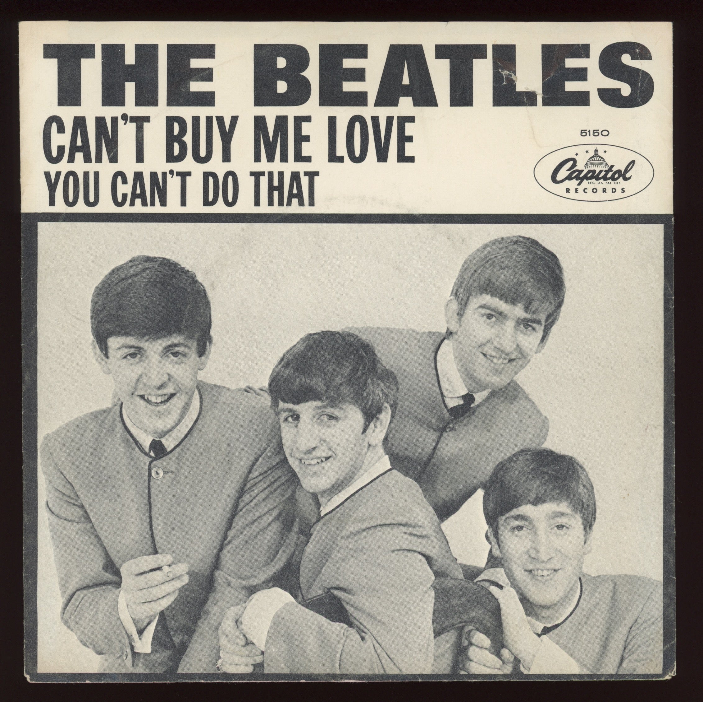 The Beatles - Can't Buy Me Love / You Can't Do That on Capitol 45 Rare Picture Sleeve Only