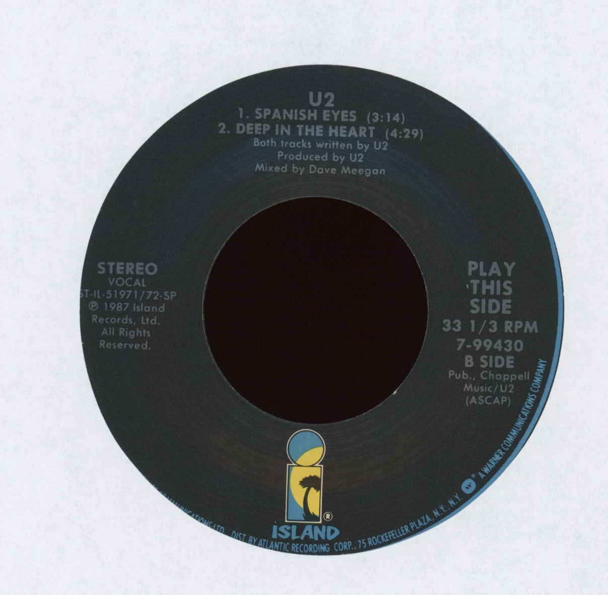 U2 - I Still Haven't Found What I'm Looking For on Island With Picture Sleeve