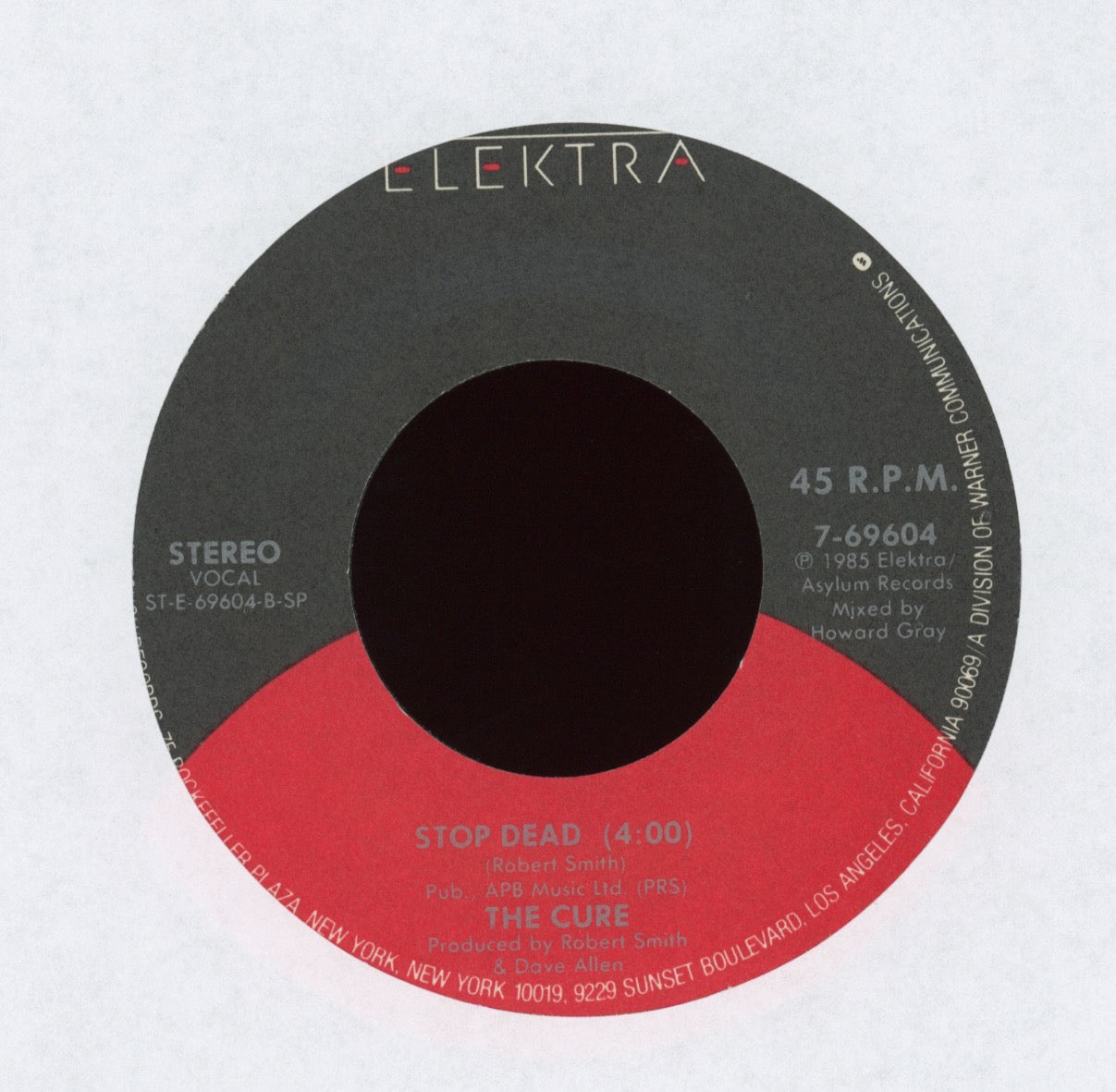 The Cure - In Between Days on Elektra With Picture Sleeve