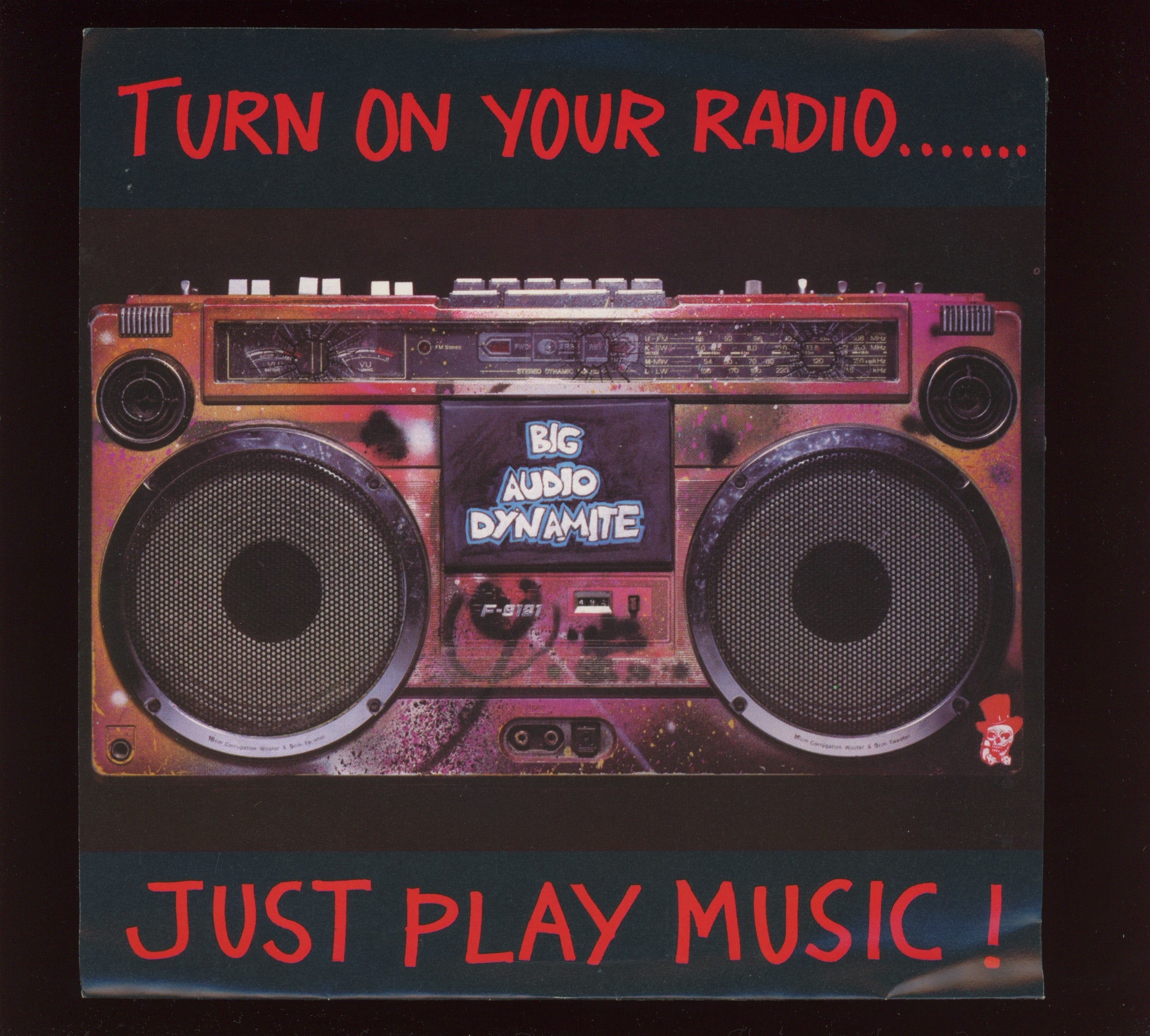 Big Audio Dynamite - Just Play Music! on Columbia With Picture Sleeve