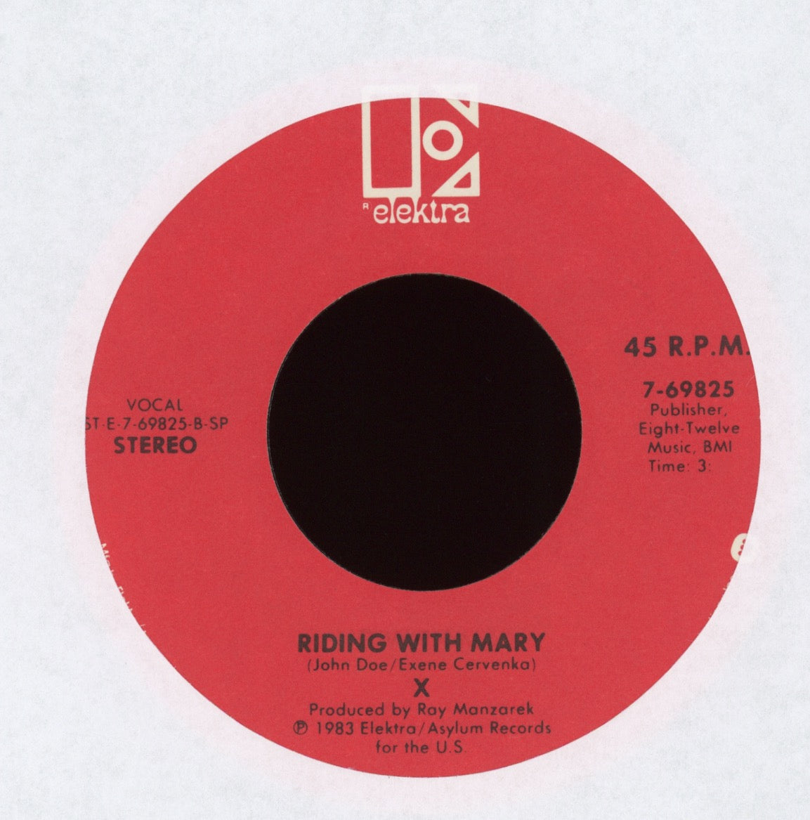 X - Breathless on Elektra With Picture Sleeve