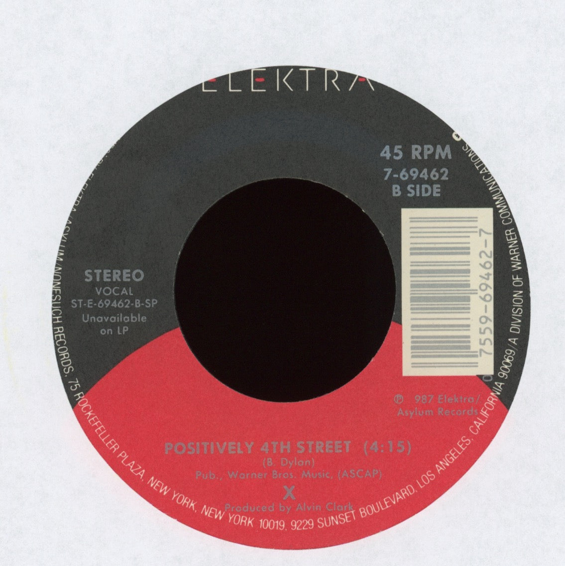 X - 4th Of July on Elektra With Picture Sleeve