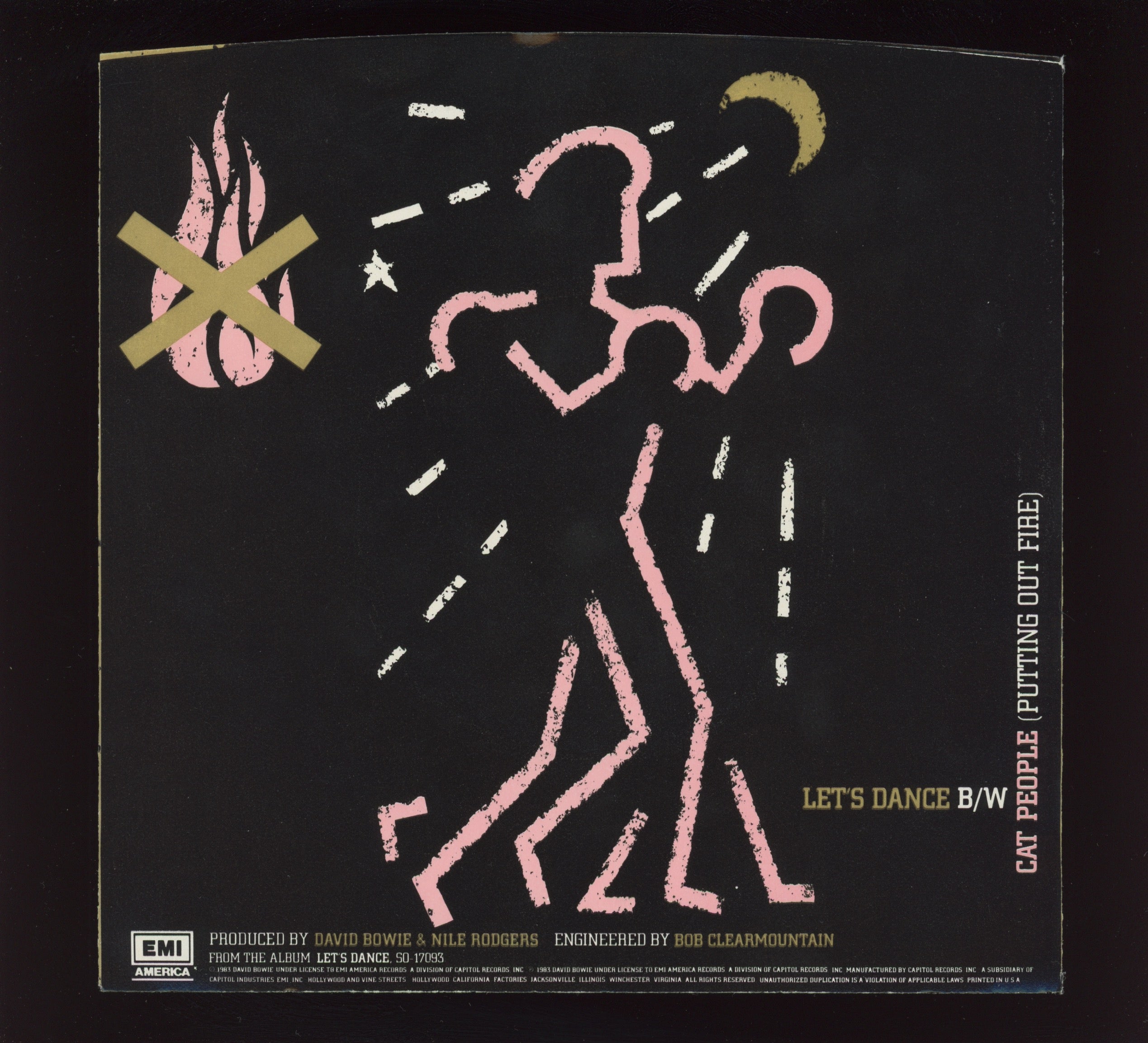 David Bowie - Let's Dance on EMI America With Picture Sleeve