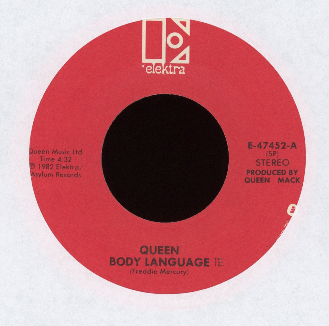 Queen - Body Language on Elektra With Picture Sleeve