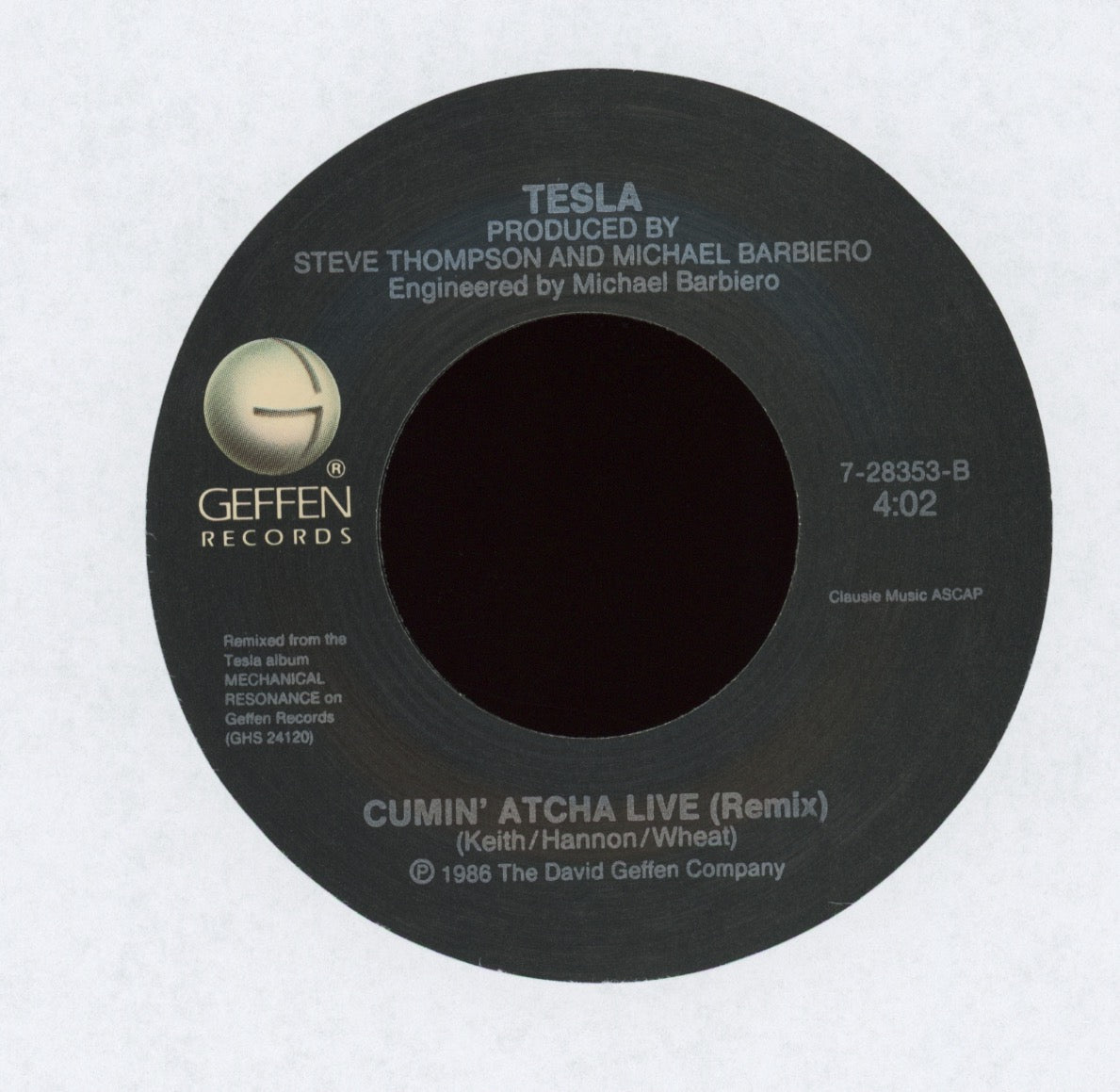 Tesla - Little Suzi on Geffen With Picture Sleeve