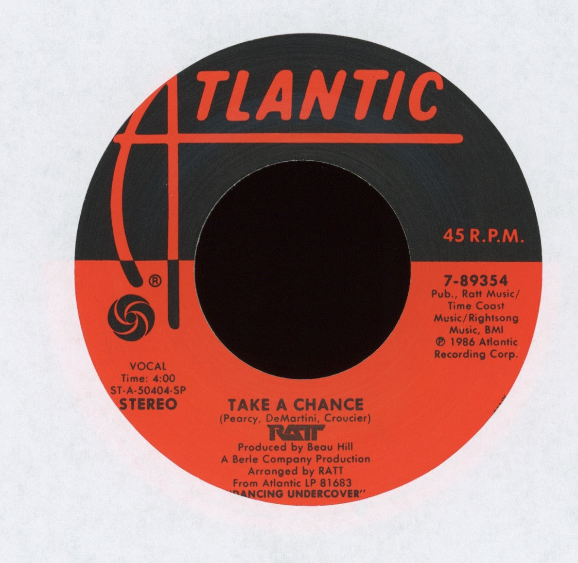 Ratt - Dance on Atlantic With Picture Sleeve