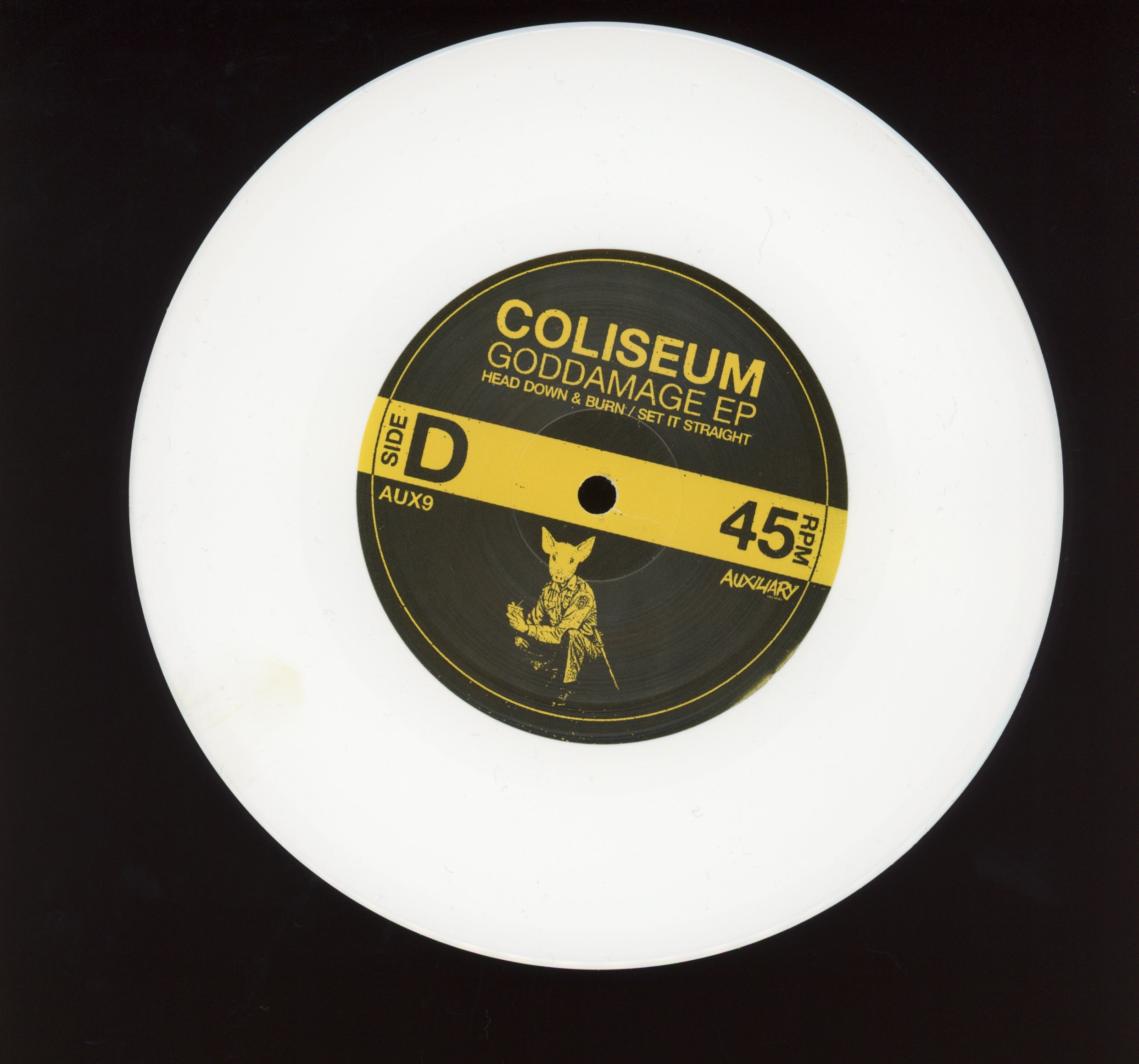 Coliseum - Goddamage EP on Auxillary Yellow / White Vinyl Reissue