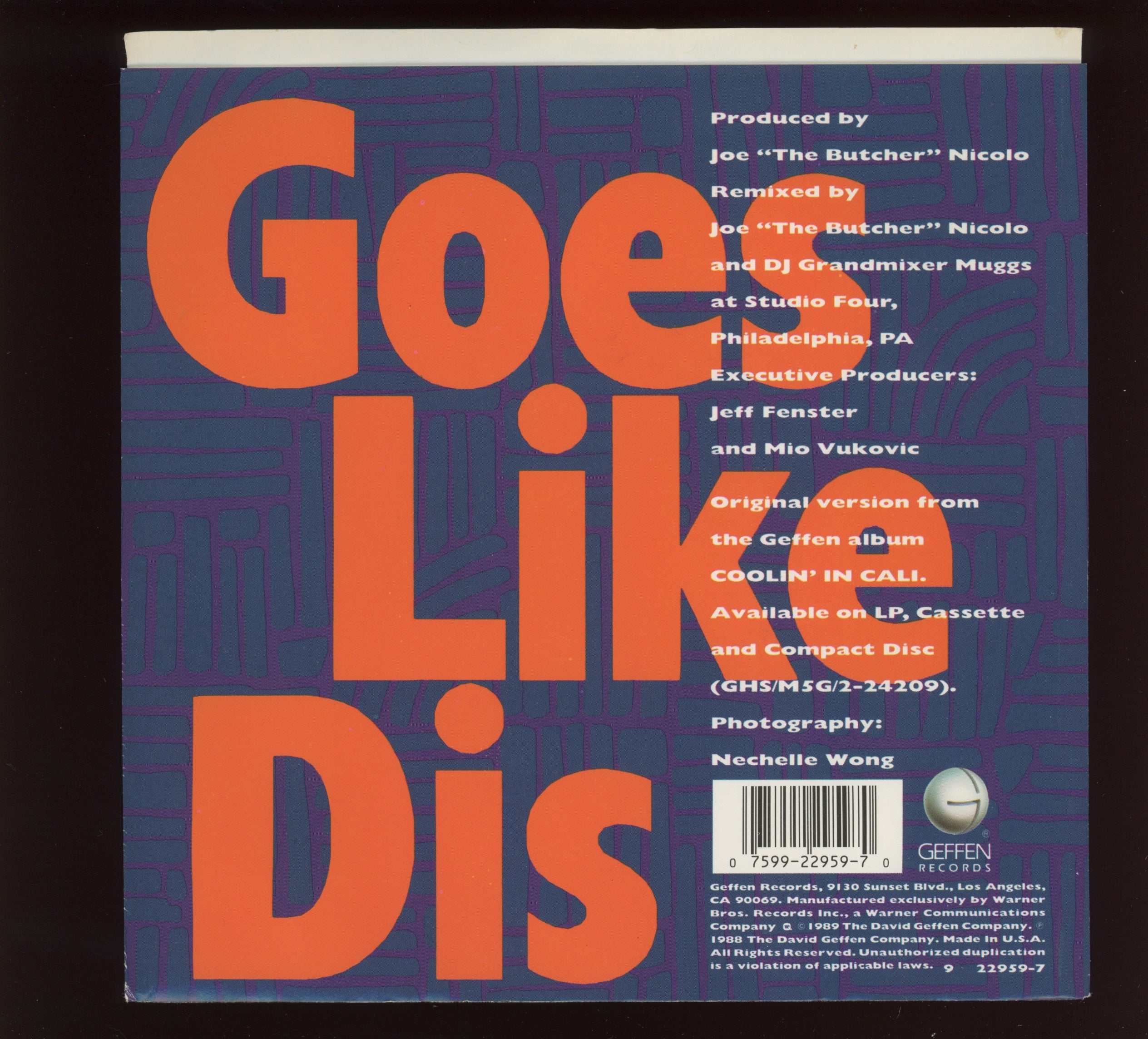 7A3 - Goes Like Dis on Geffen With Picture Sleeve