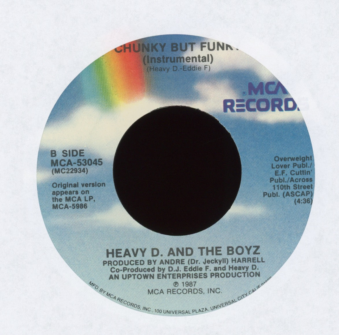 Heavy D. & The Boyz - Chunky But Funky on MCA With Picture Sleeve