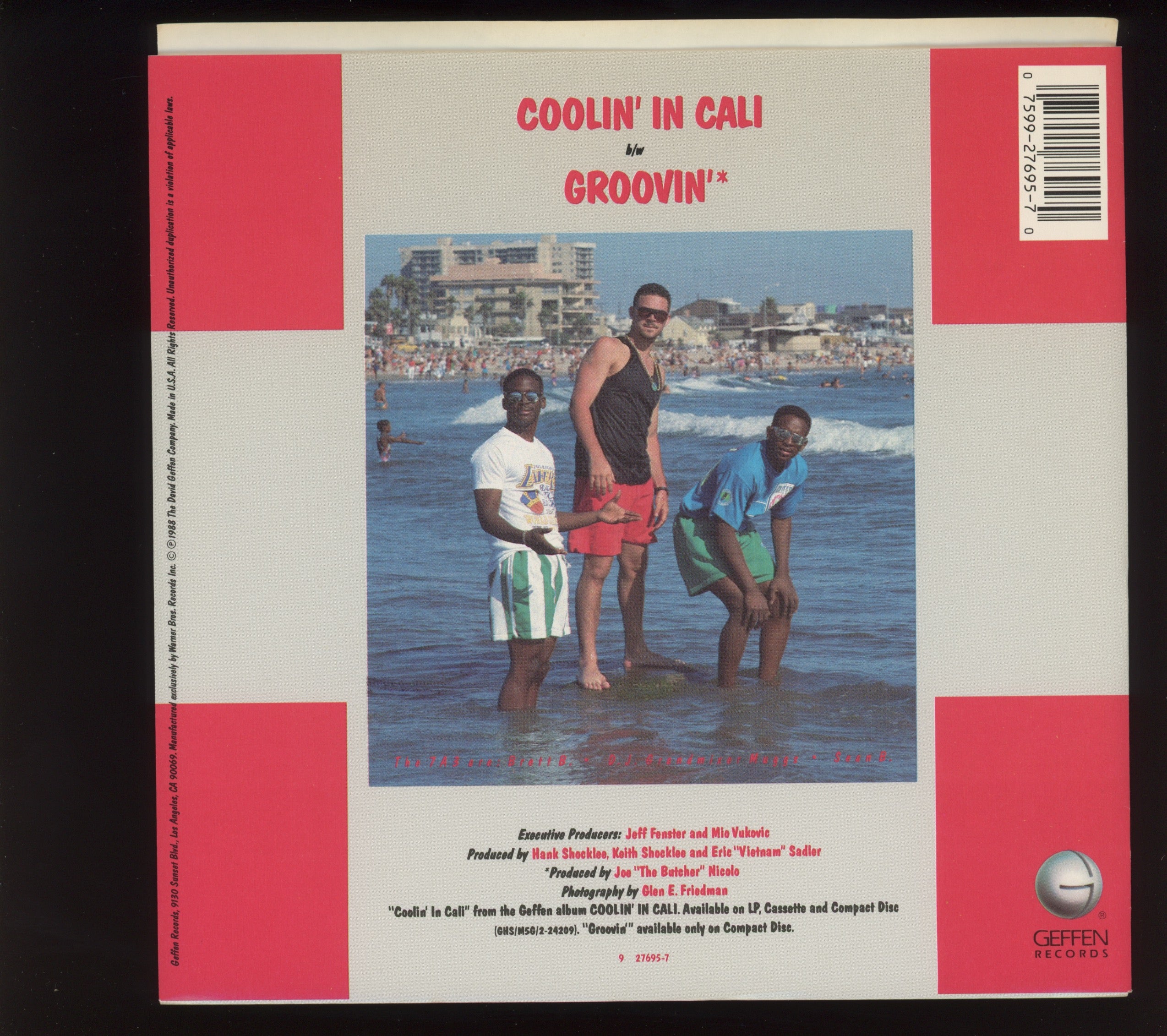 7A3 - Coolin' In Cali on Geffen With Picture Sleeve