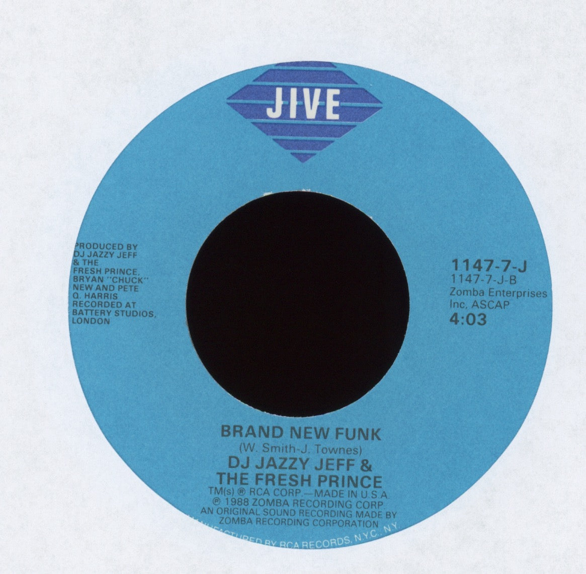 DJ Jazzy Jeff & The Fresh Prince - Girls Ain't Nothing But Trouble on Jive With Picture Sleeve