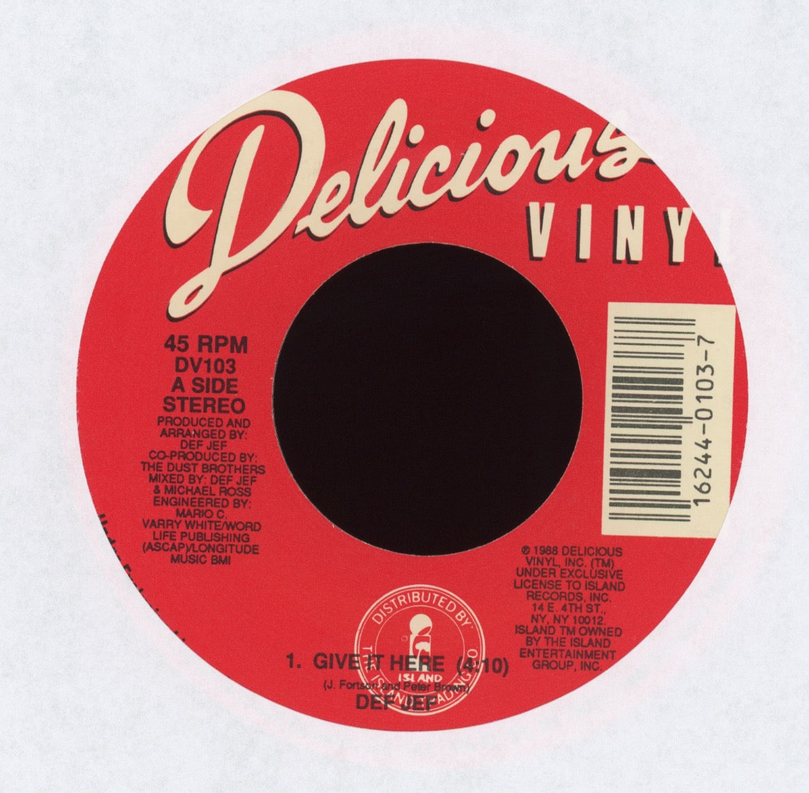 Def Jef - Give It Here on Delicious Vinyl
