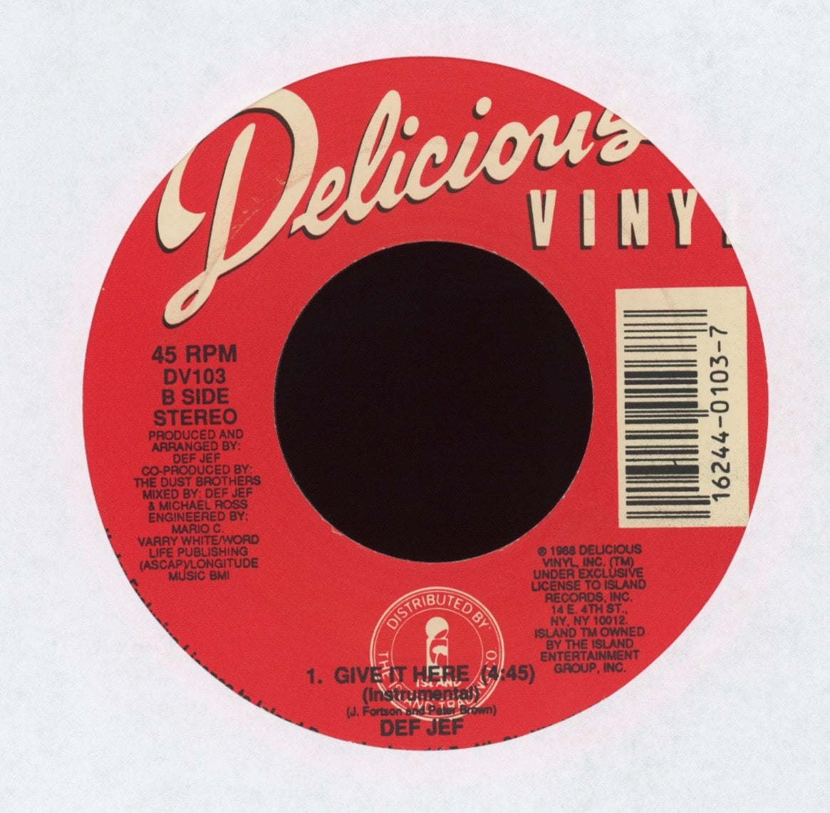 Def Jef - Give It Here on Delicious Vinyl