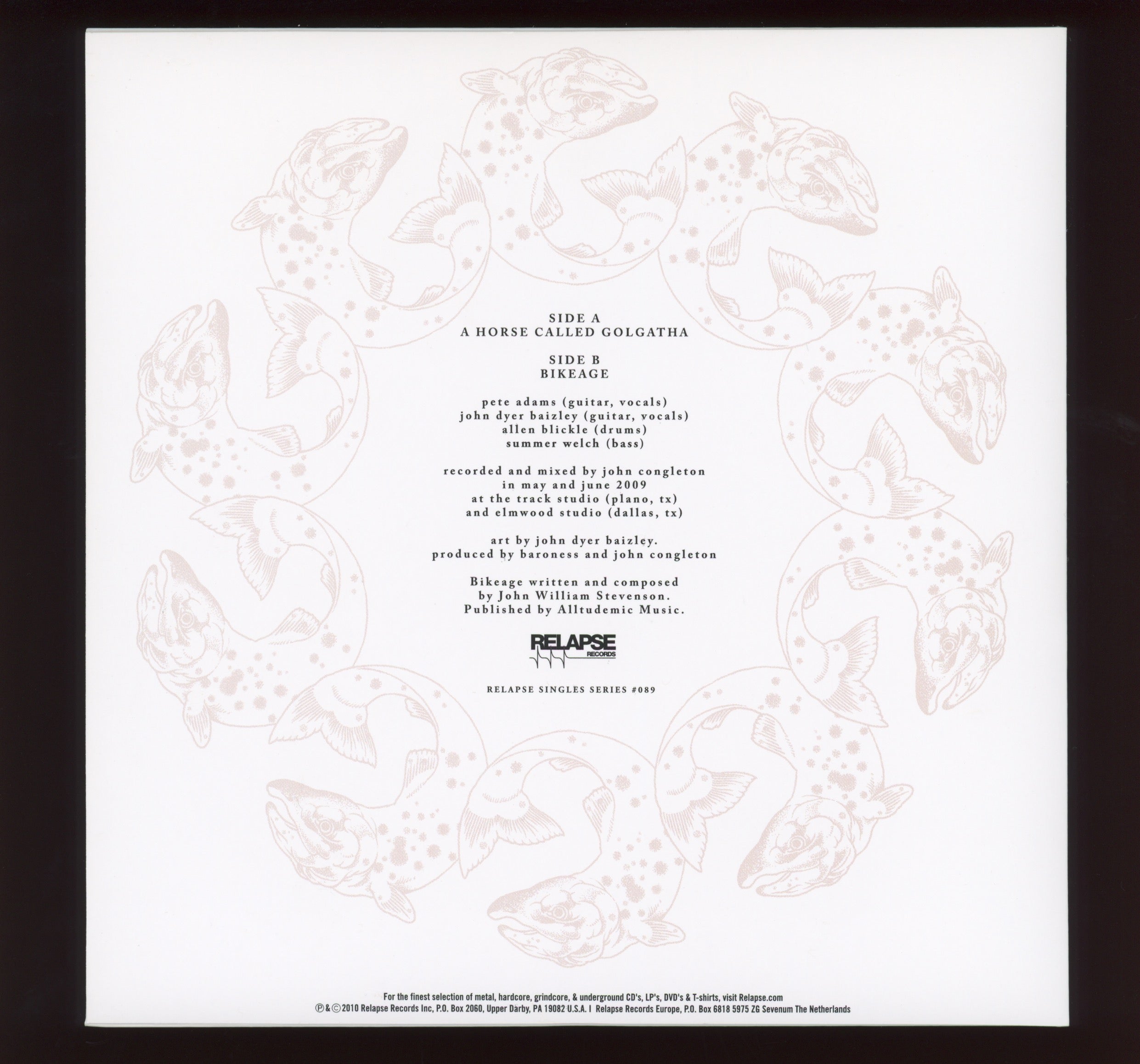 Baroness - A Horse Called Golgotha on Relapse Limited Red Vinyl 7"