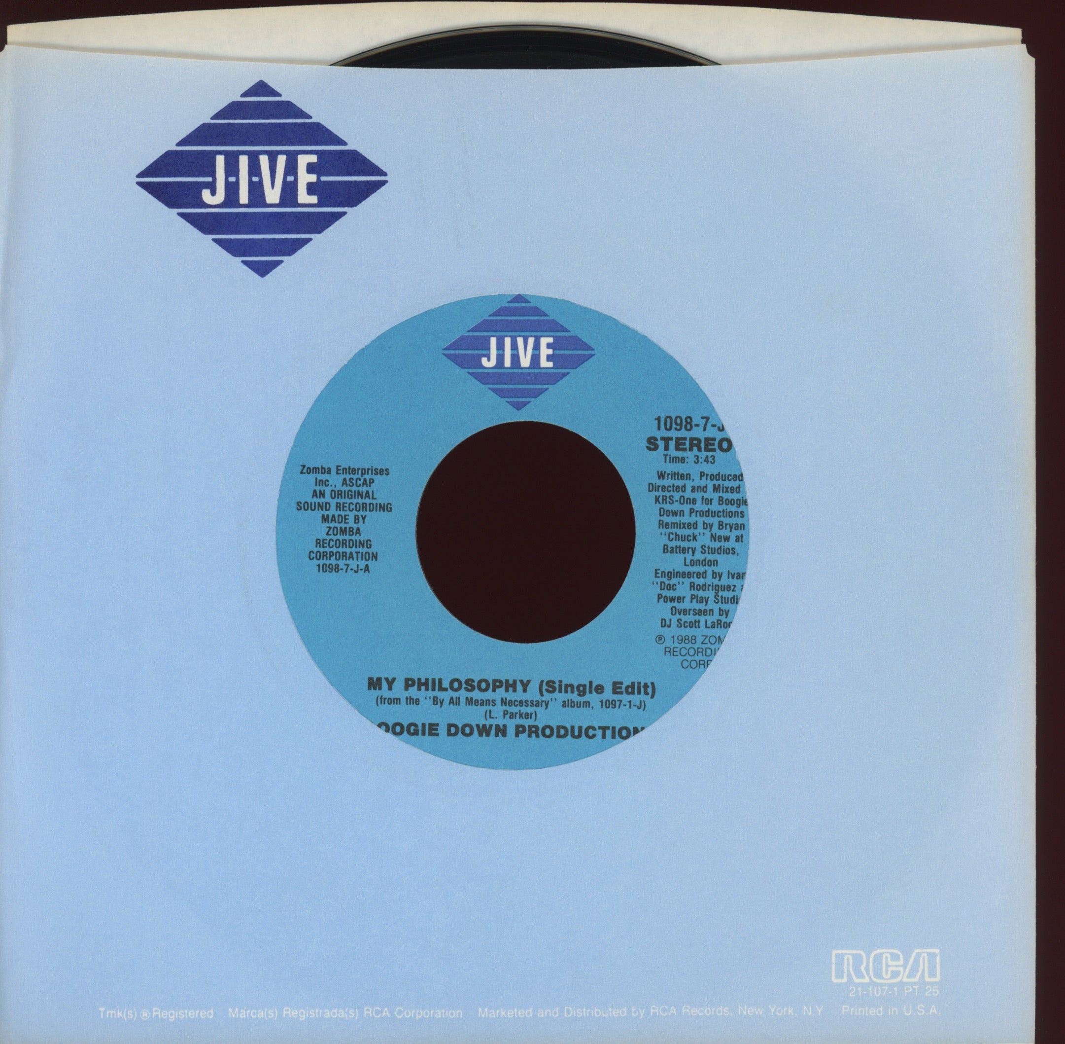 Boogie Down Productions - My Philosophy on Jive