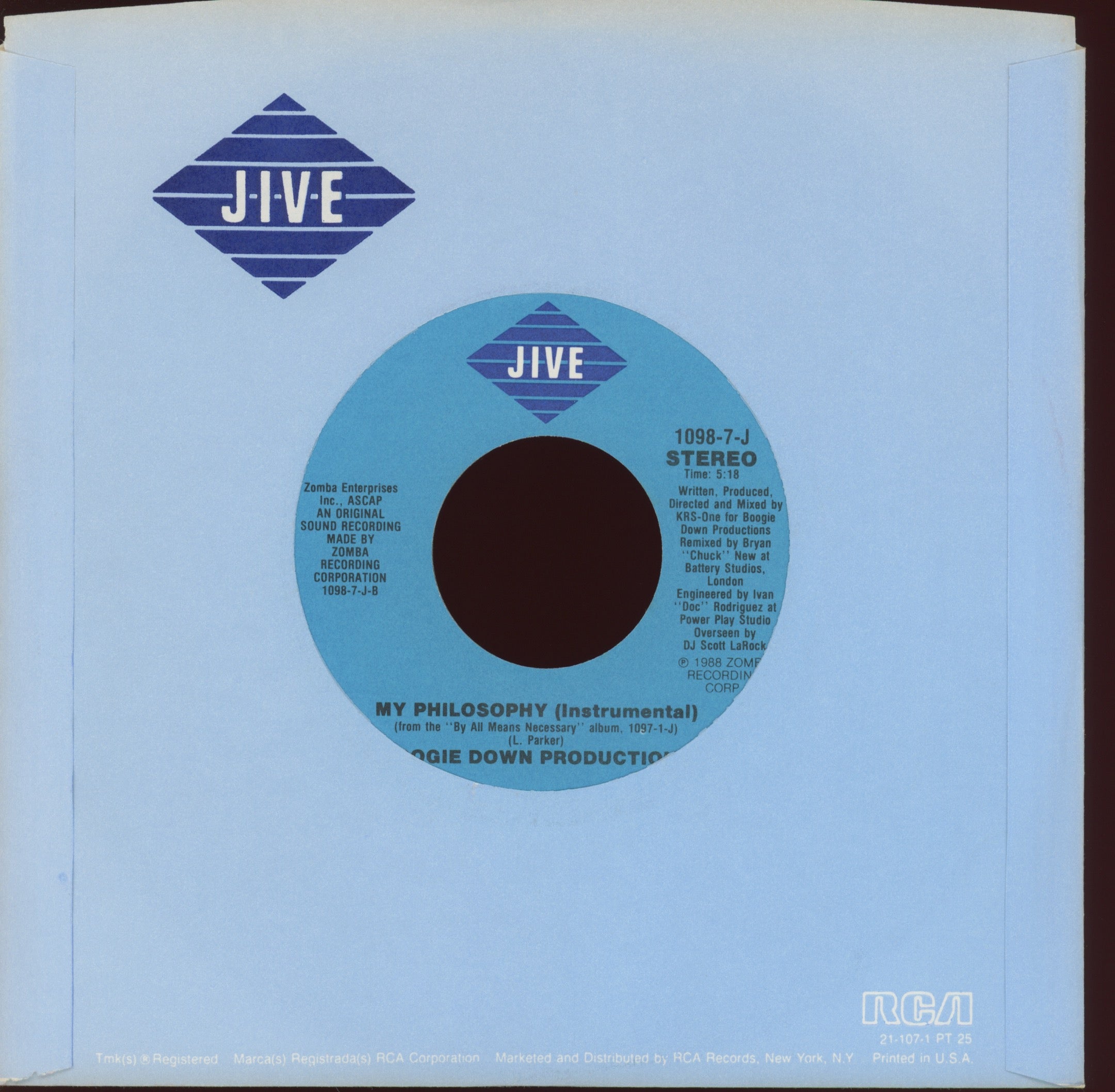 Boogie Down Productions - My Philosophy on Jive