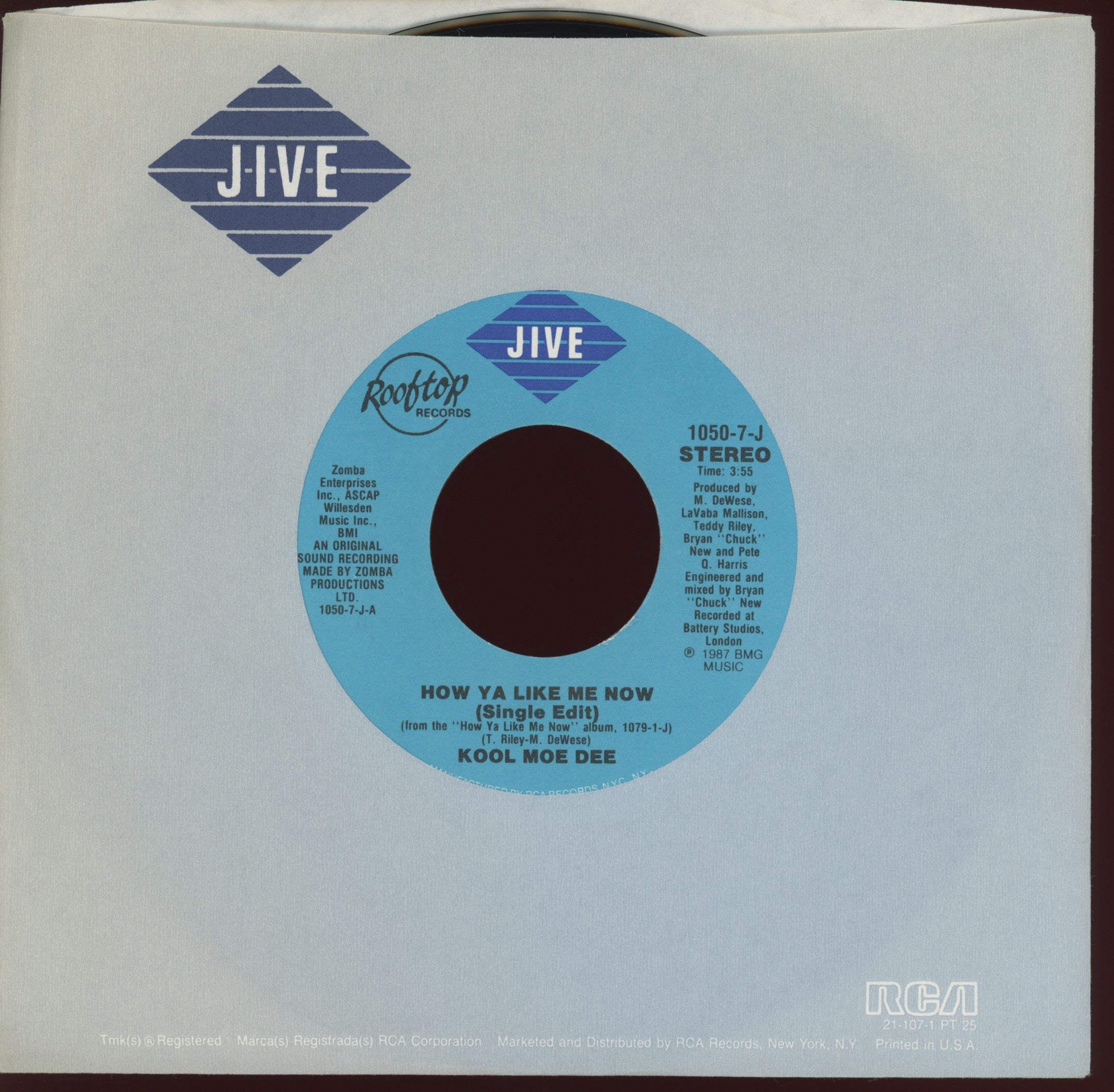 Kool Moe Dee - How Ya Like Me Now on Jive