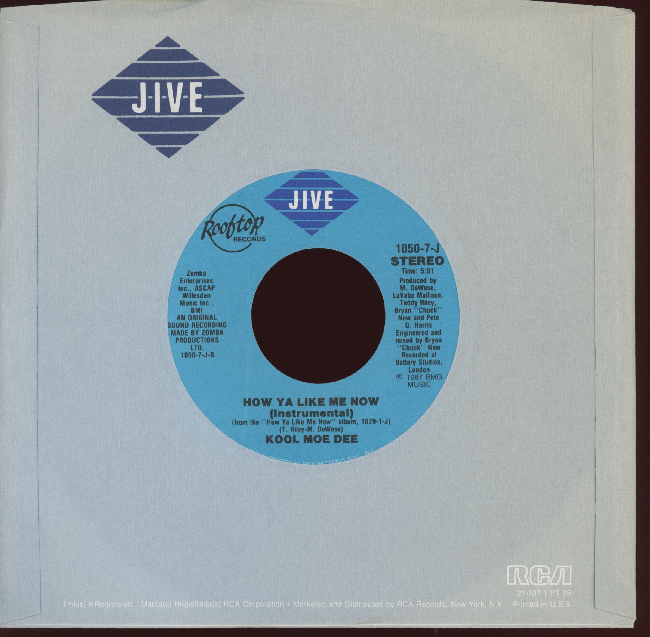 Kool Moe Dee - How Ya Like Me Now on Jive