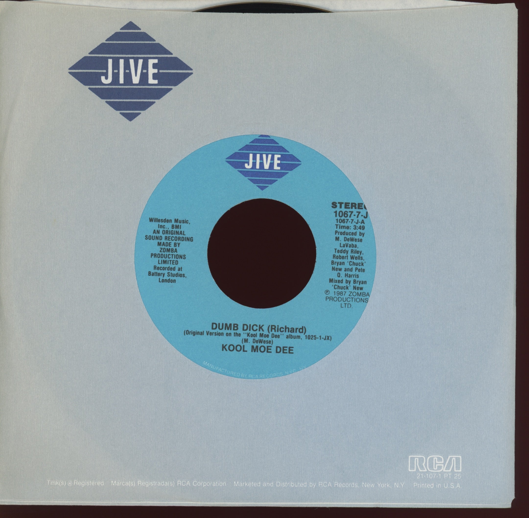 Kool Moe Dee - Dumb Dick (Richard) on Jive