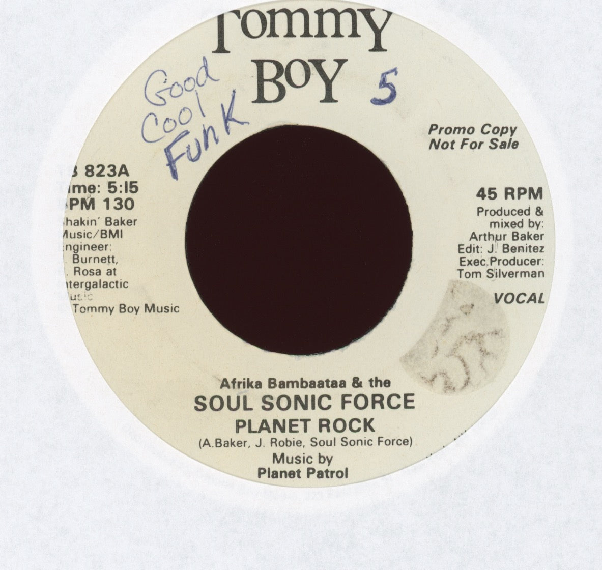 Afrika Bambaataa & Soulsonic Force - Planet Rock on Tommy Boy Promo