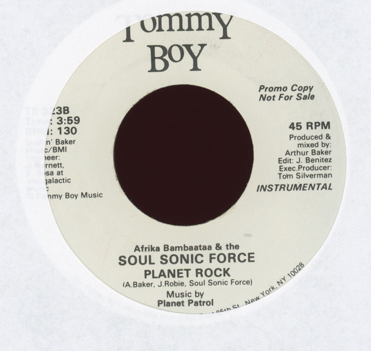 Afrika Bambaataa & Soulsonic Force - Planet Rock on Tommy Boy Promo