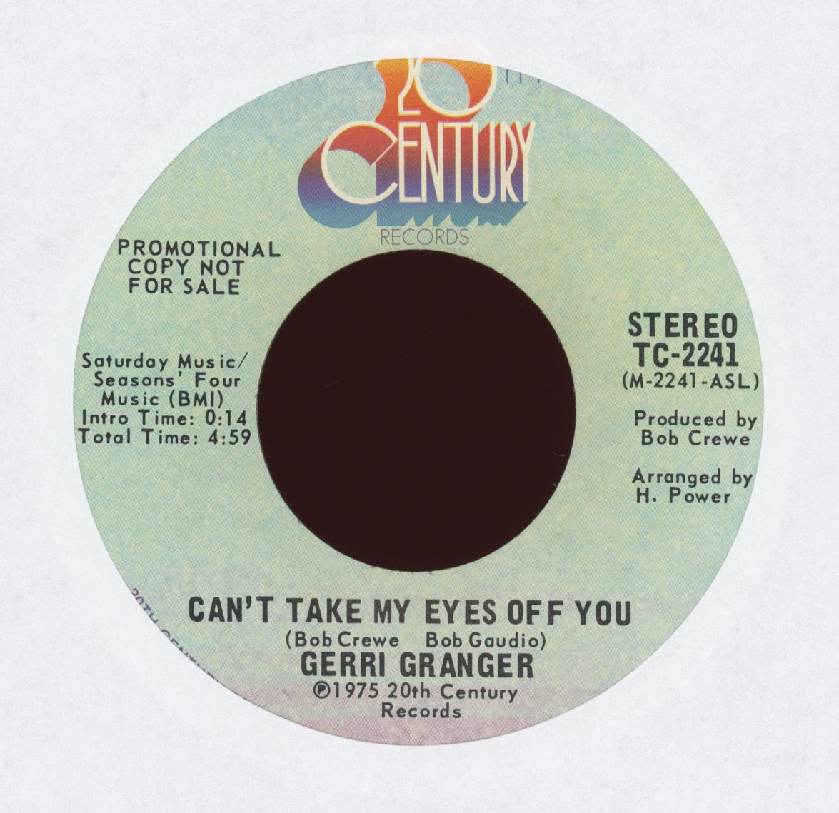 Gerri Granger - Can't Take My Eyes Off You on 20th Century Promo