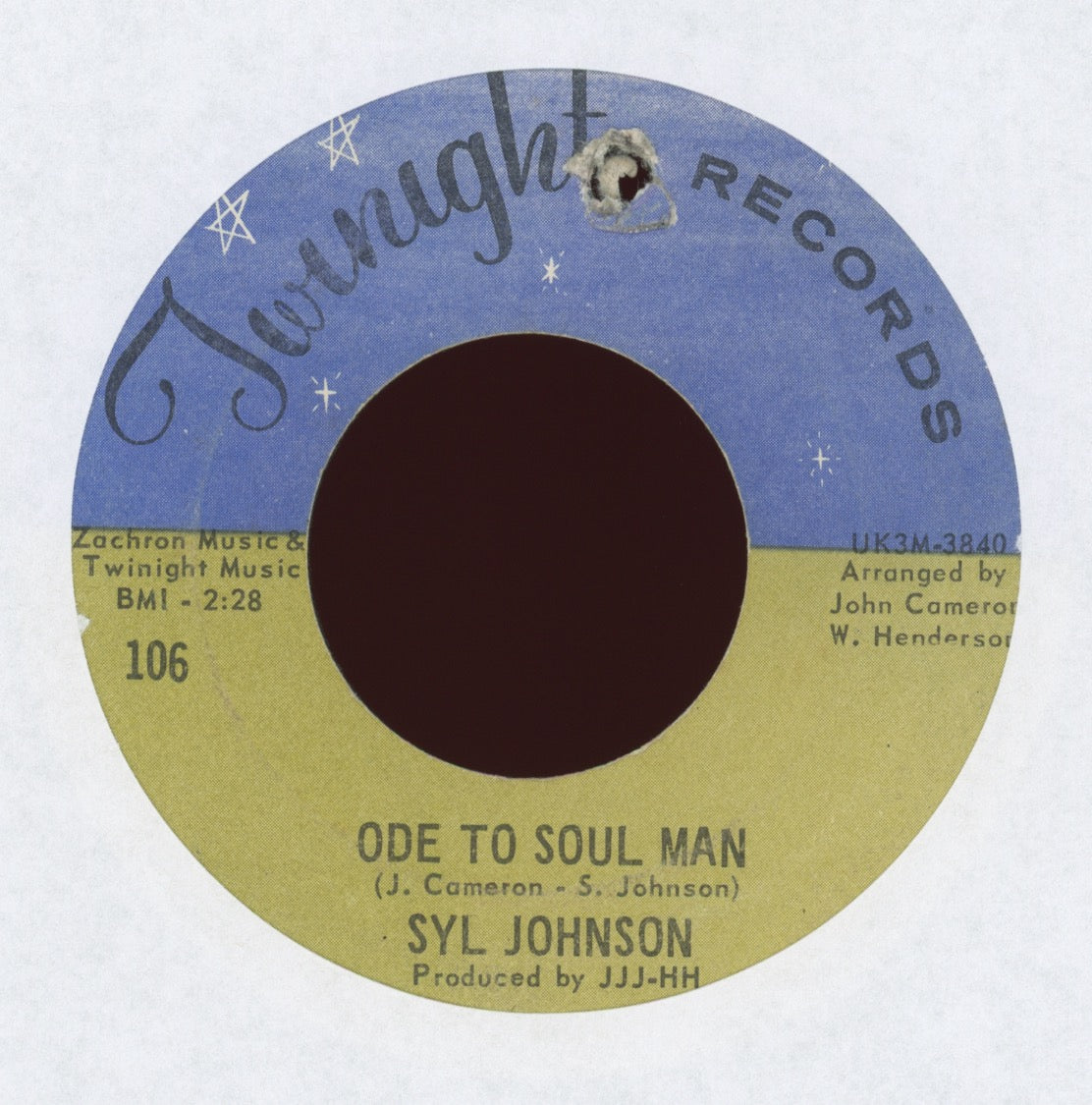 Syl Johnson - Ode To Soul Man / I'll Take Those Skinny Legs on Twinight