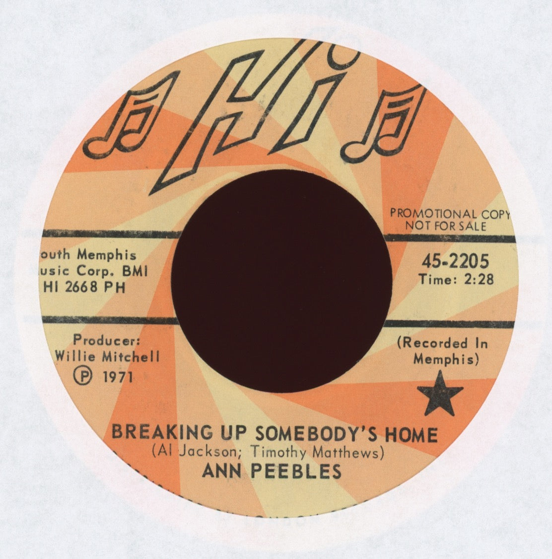 Ann Peebles - Breaking Up Somebody's Home on Hi Promo
