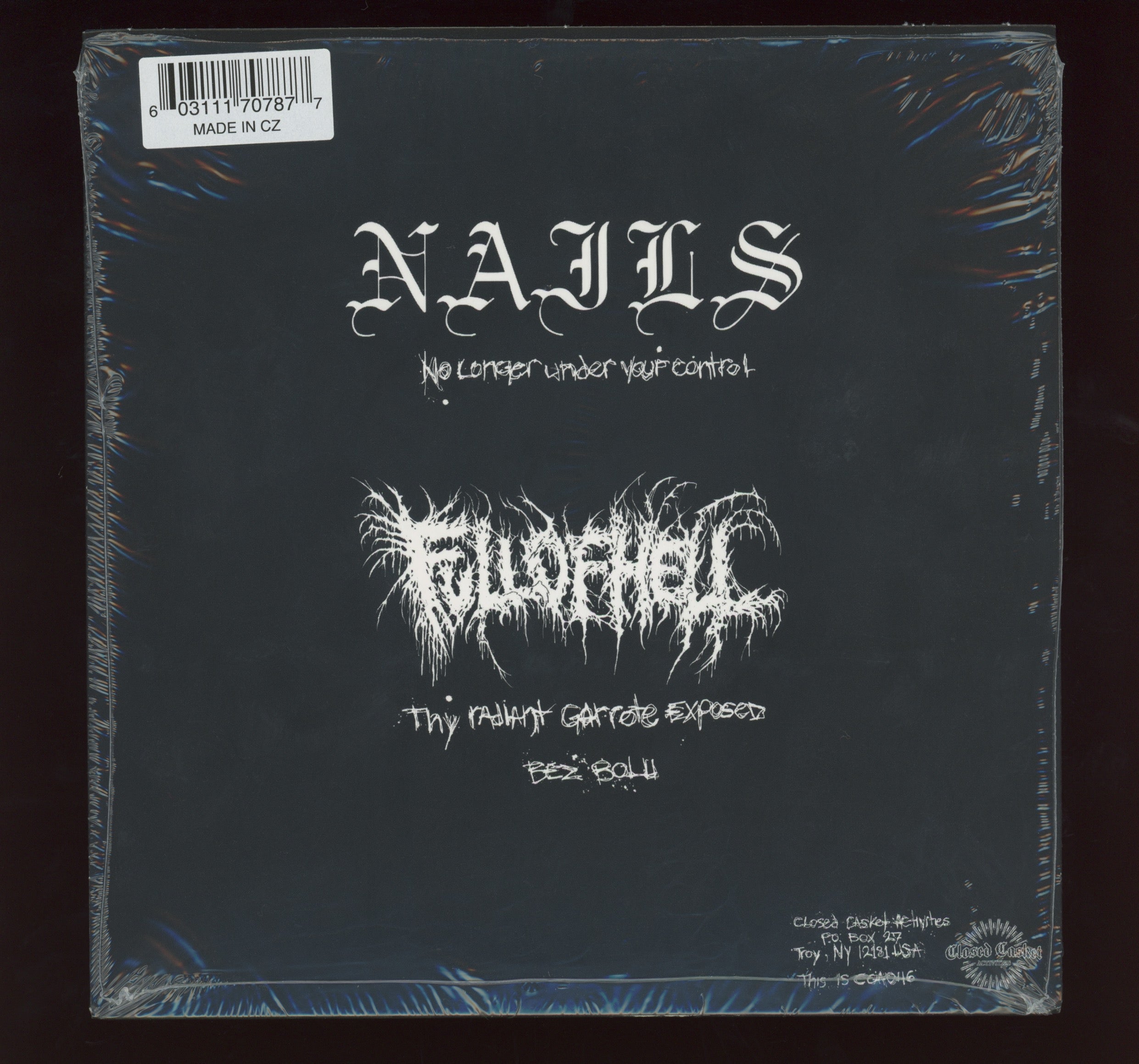 Nails / Full Of Hell on Closed Casket Activities Gold Metallic Split 7"