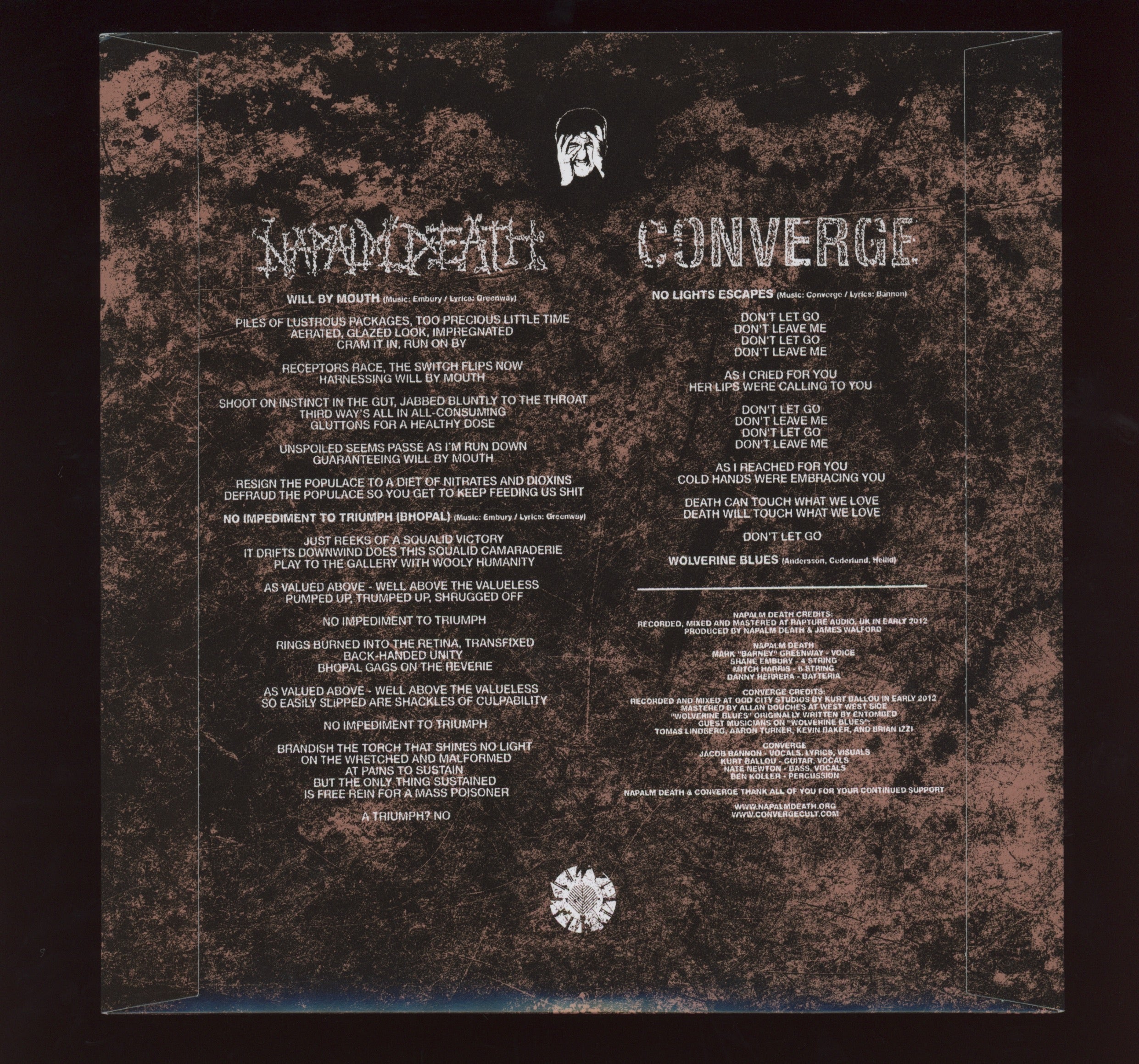 Converge / Napalm Death Self Releases Yellow Flourescent Split 7"