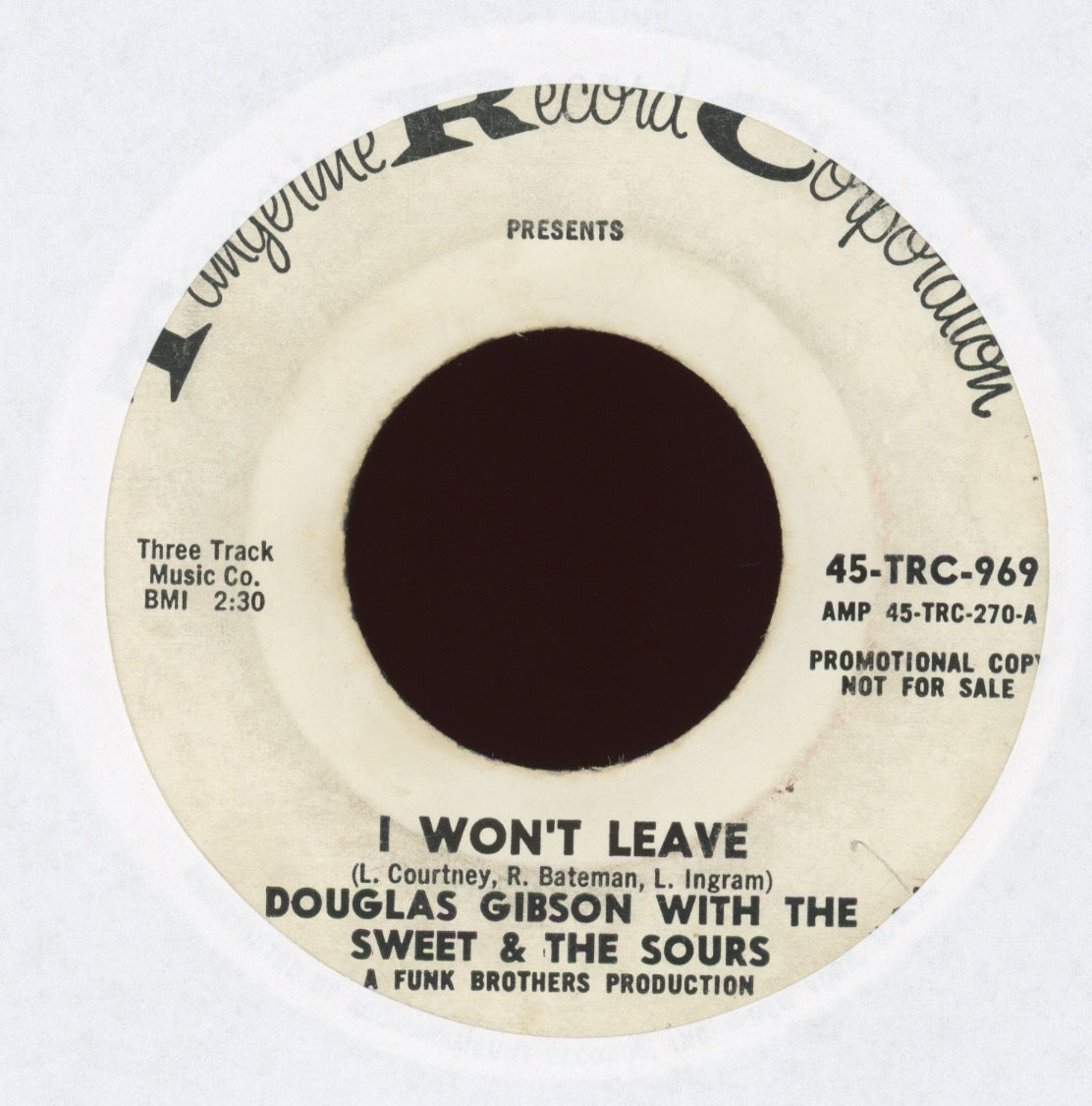 Douglas Gibson With The Sweet & The Sours - Run For Your Life on Tangerine Promo
