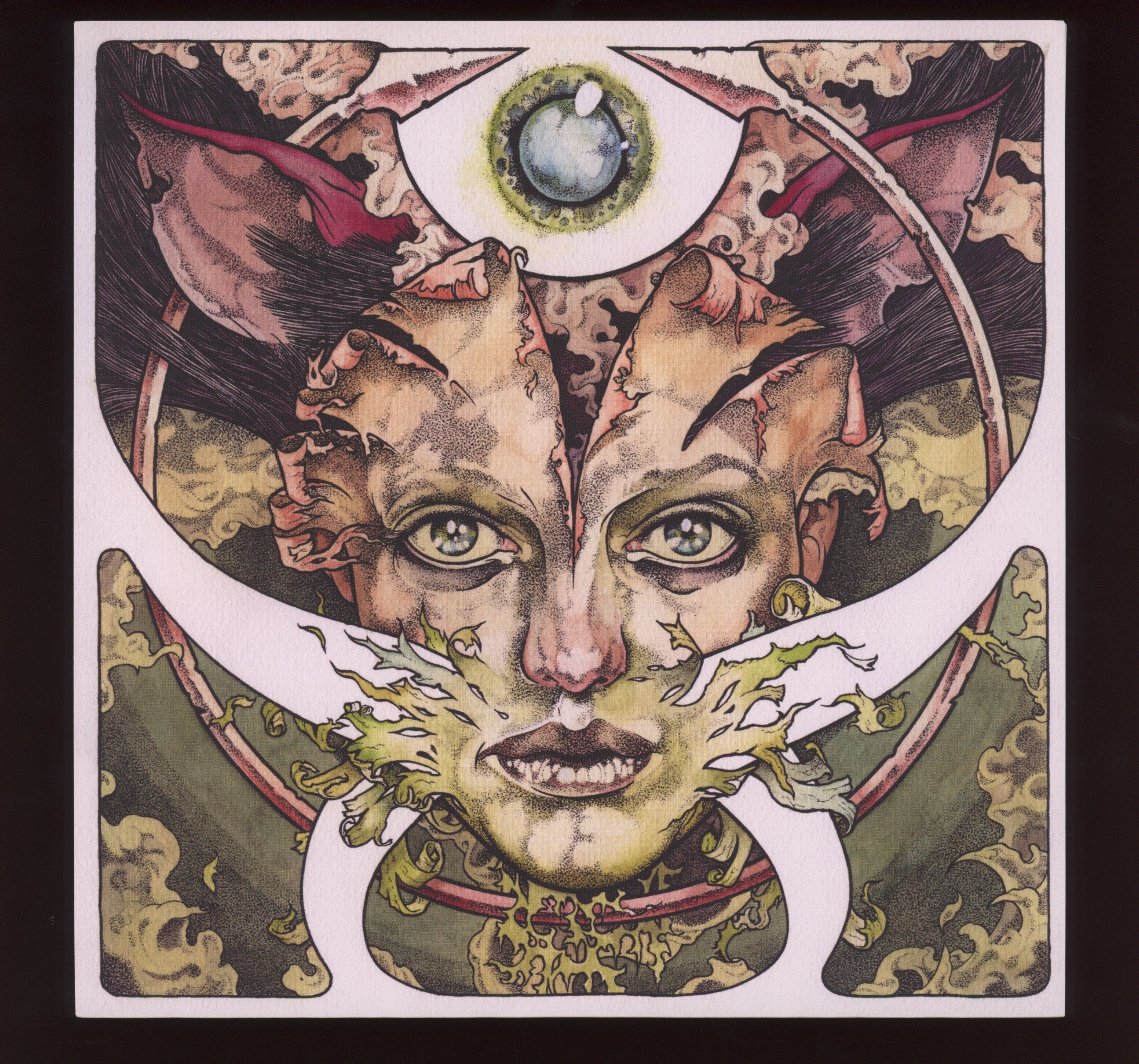 Black Tusk - Black Tusk / The Holy Mountain on No Idea Green Marbled 7"