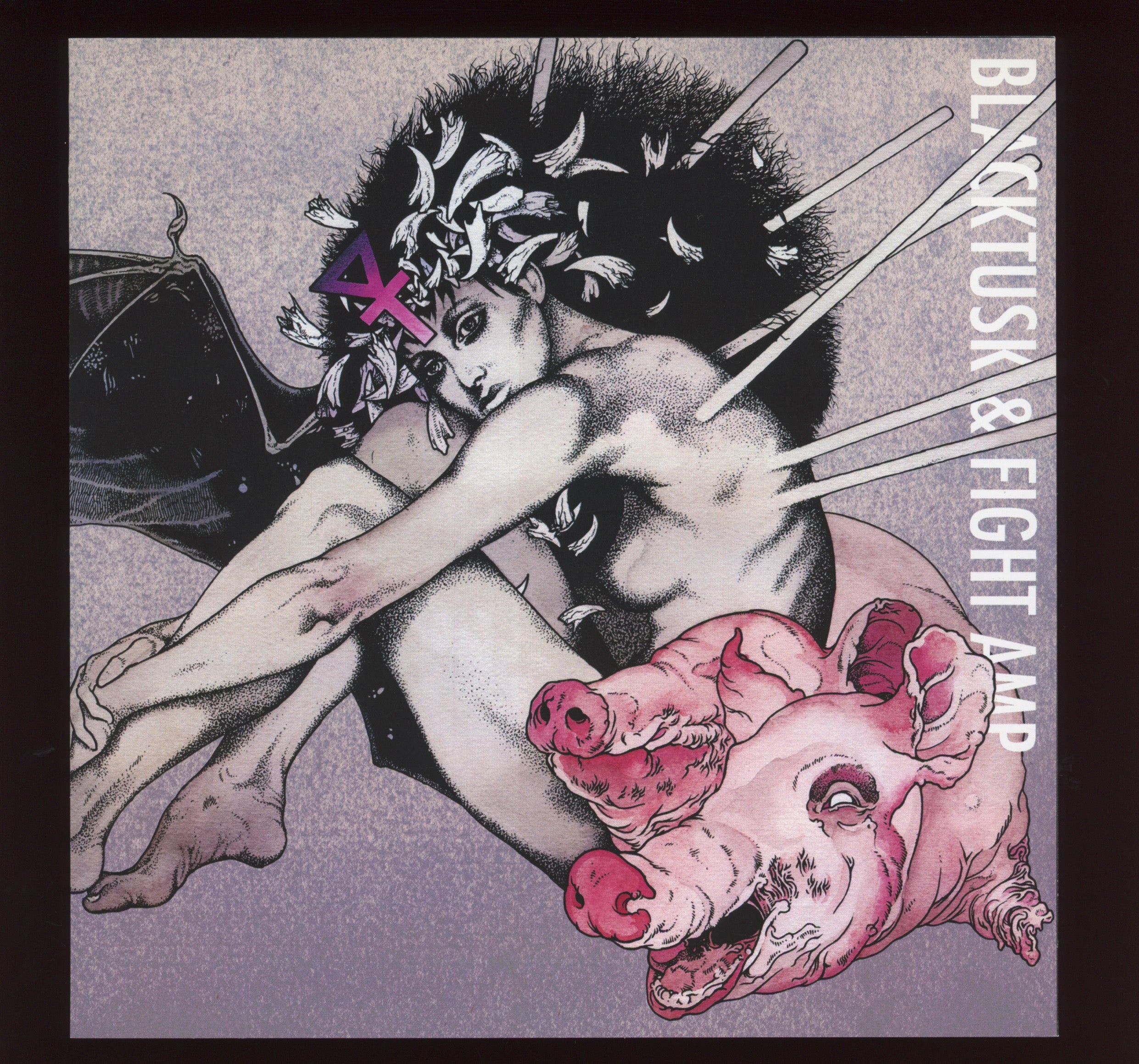 Black Tusk - Blacktusk & Fight Amp on Brutal Panda Blue Transparent Repress
