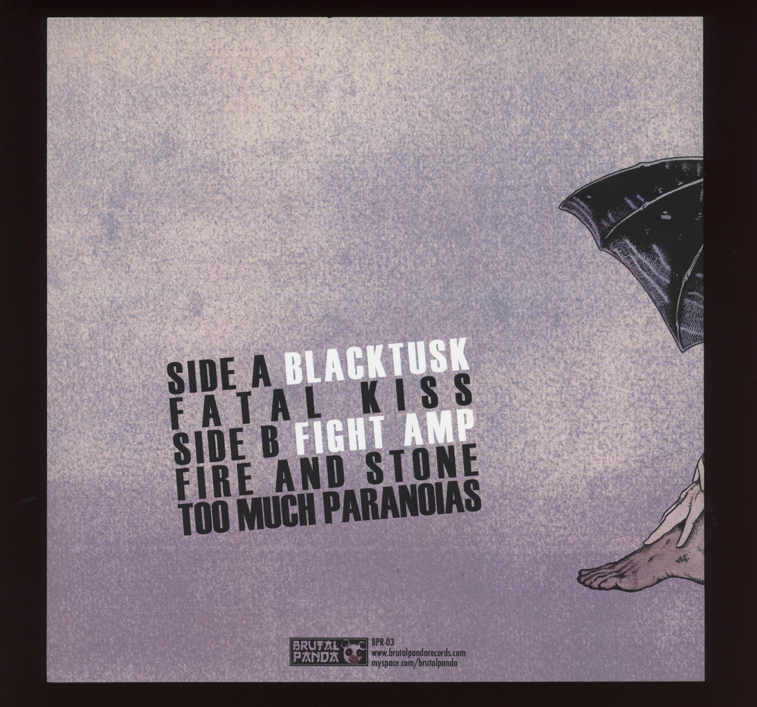 Black Tusk - Blacktusk & Fight Amp on Brutal Panda Blue Transparent Repress