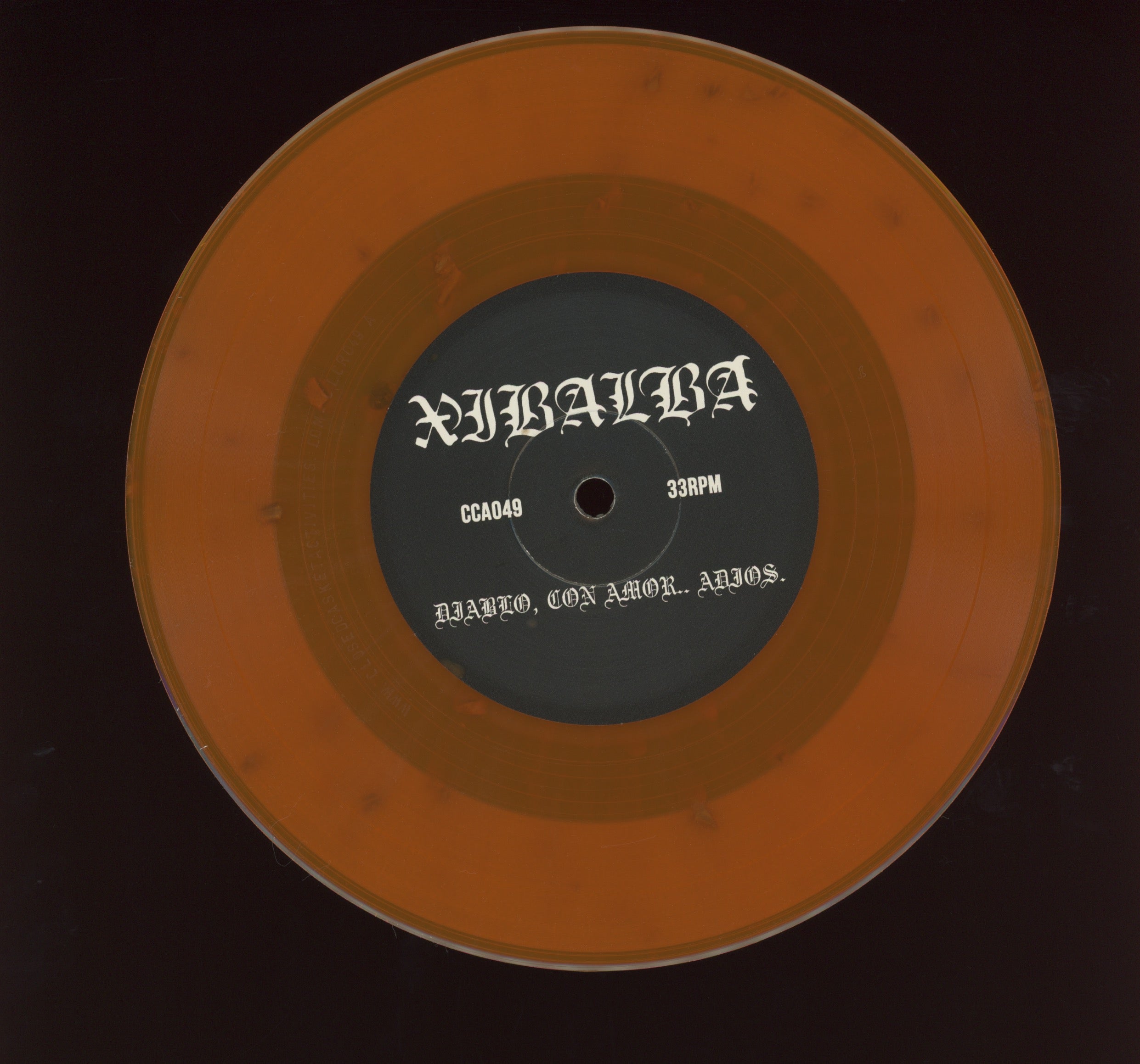 Xibalba - Diablo, Con Amor.. Adios. on Closed Casket Activities Bronze with Copper Splatter 7"