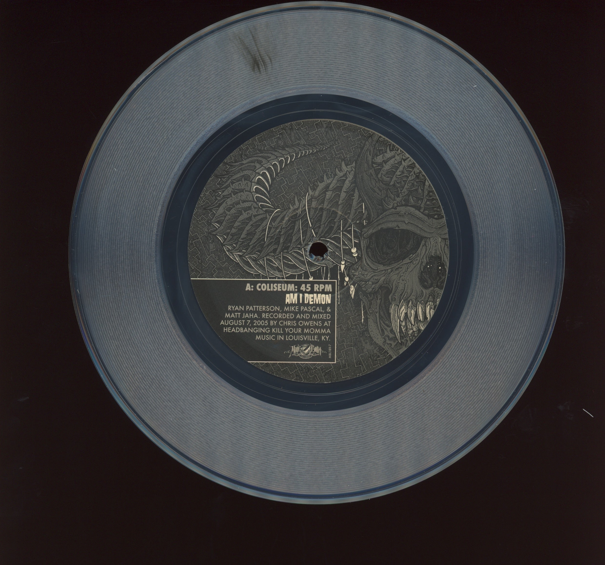 Coliseum / Doomriders - Not Of This World on Magic Bullet Clear Vinyl 7" Split Reissue