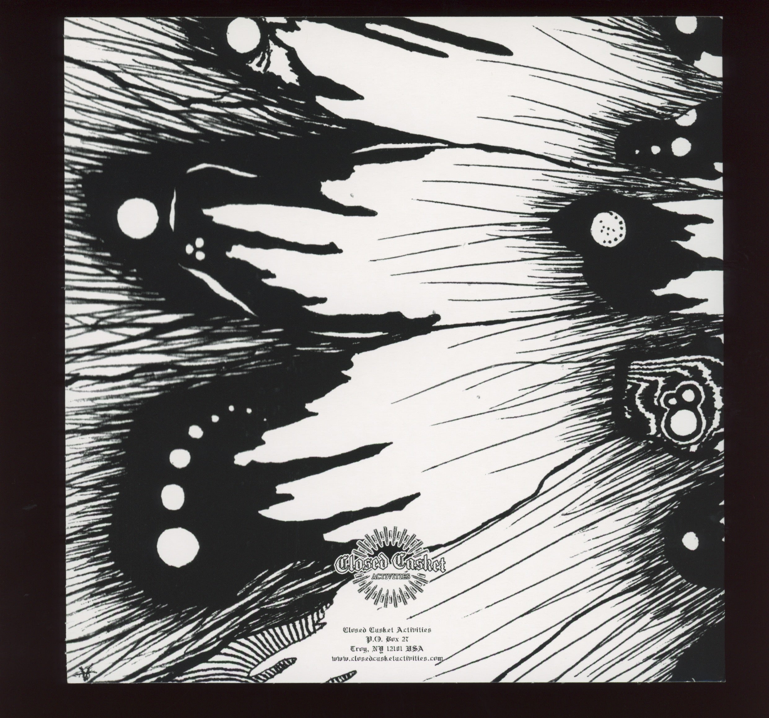 Full Of Hell - Amber Mote In The Black Vault on Closed Casket Activities Electric Blue With Gold Swirl 7" Reissue