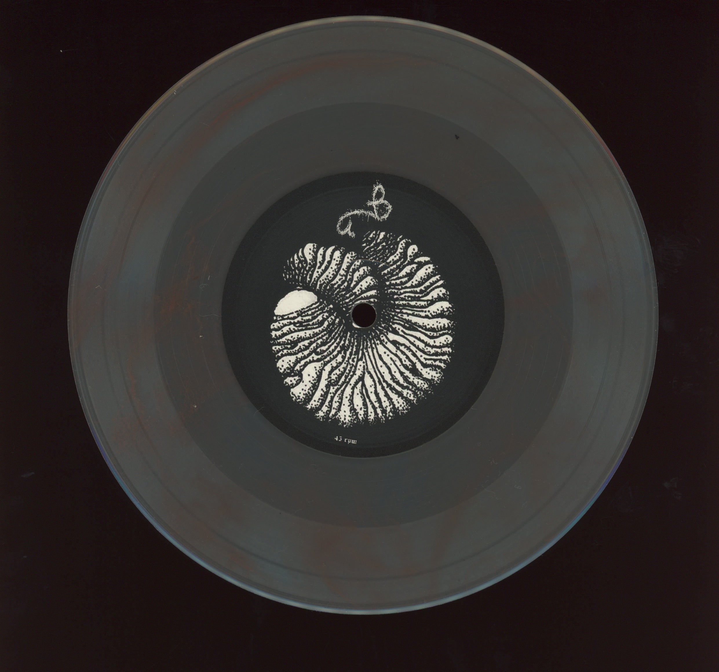 Full Of Hell - Amber Mote In The Black Vault on Closed Casket Activities Electric Blue With Gold Swirl 7" Reissue