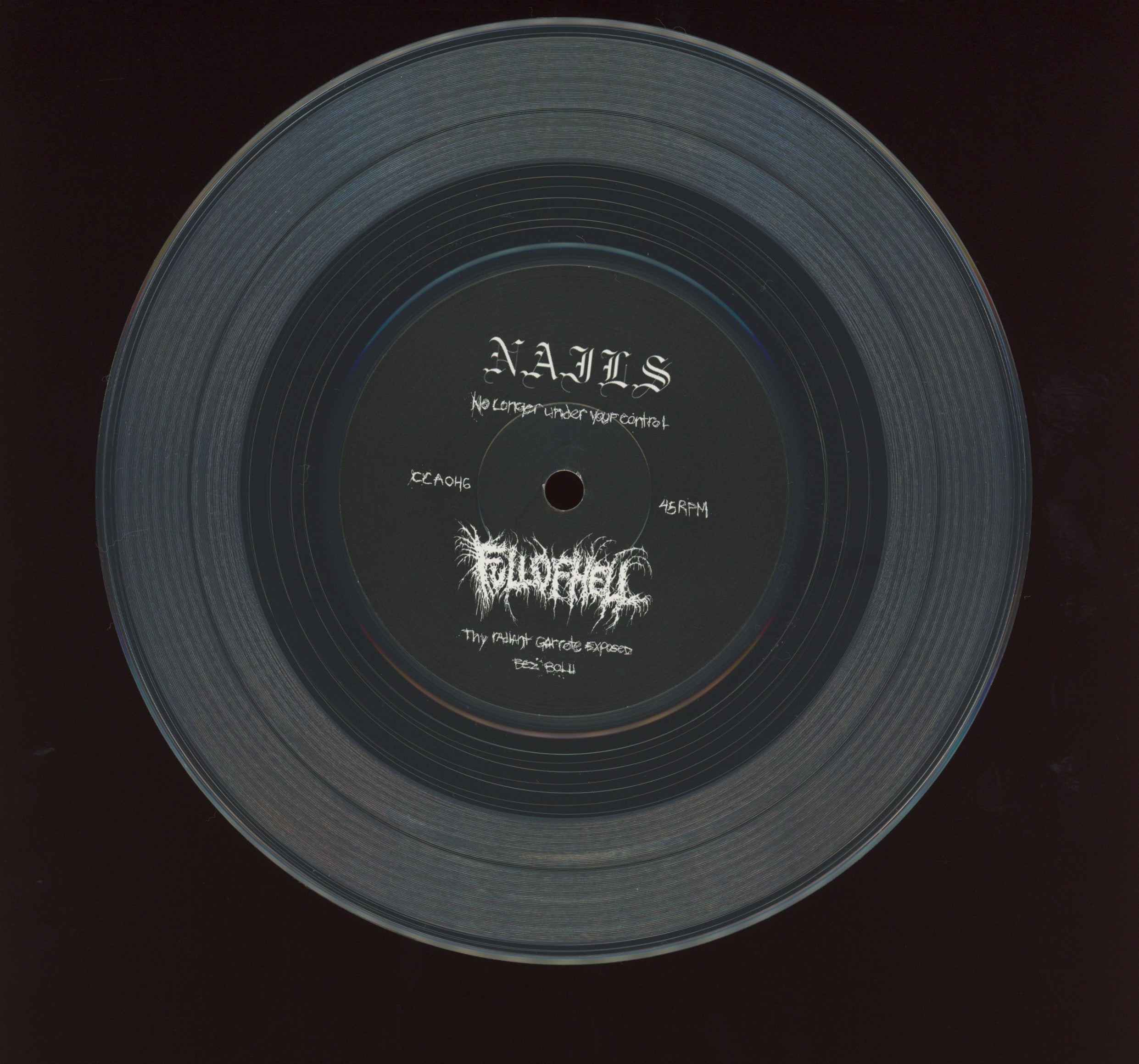 Nails / Full Of Hell on Closed Casket Activities Clear Vinyl Split 7"